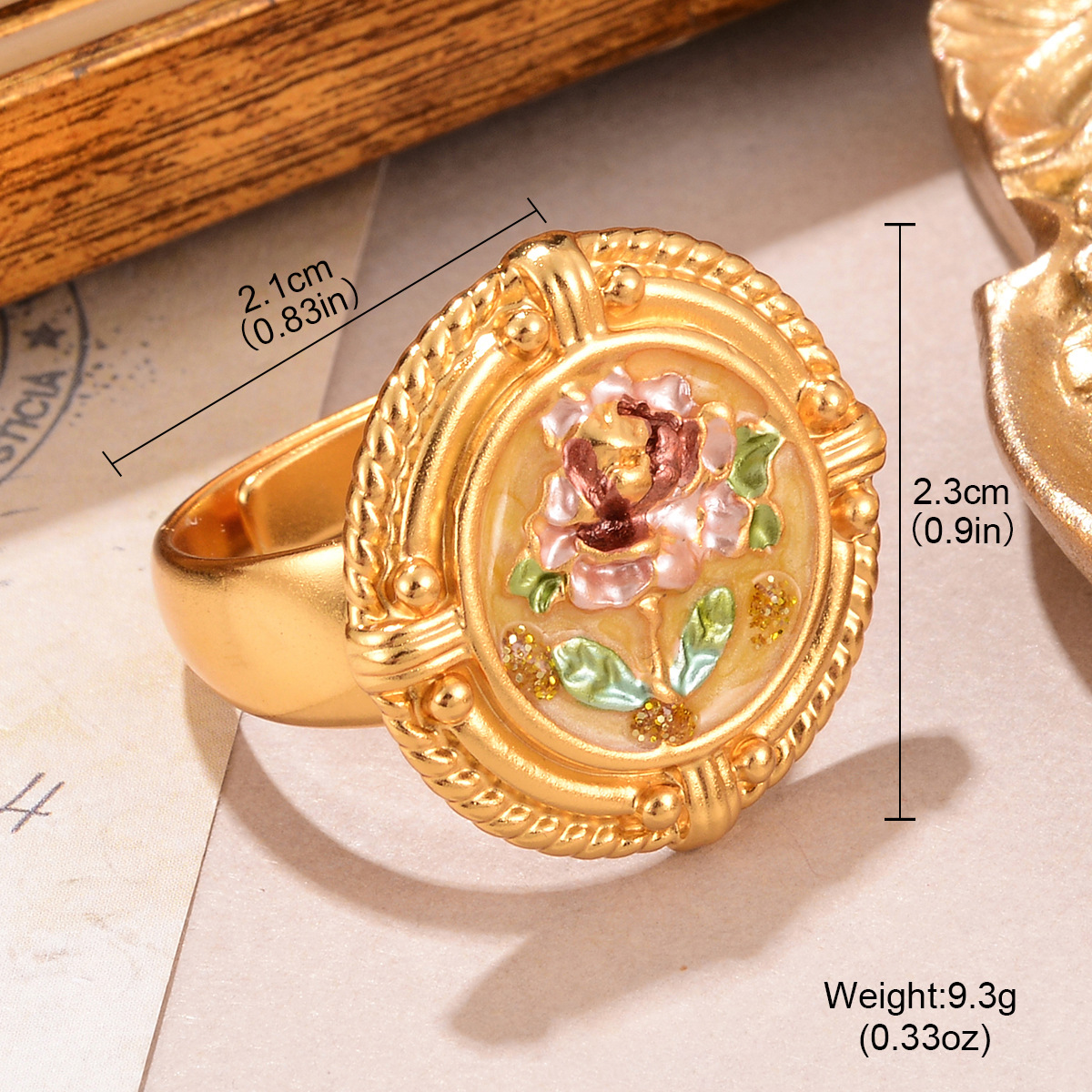 Vintage Floral Gold Ring
