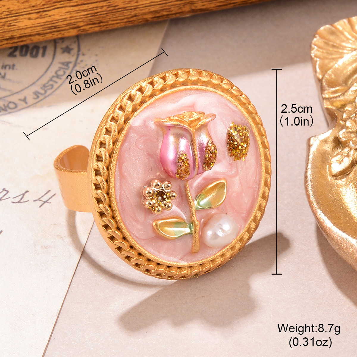 Vintage Gold Adjustable Ring