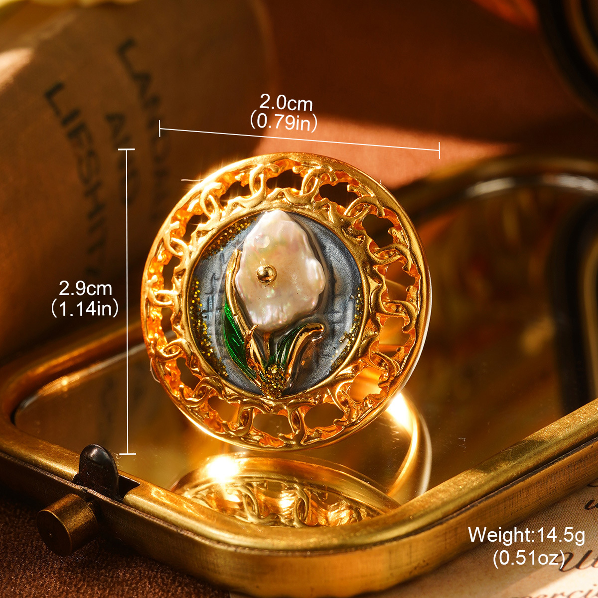 Vintage Floral Brooch