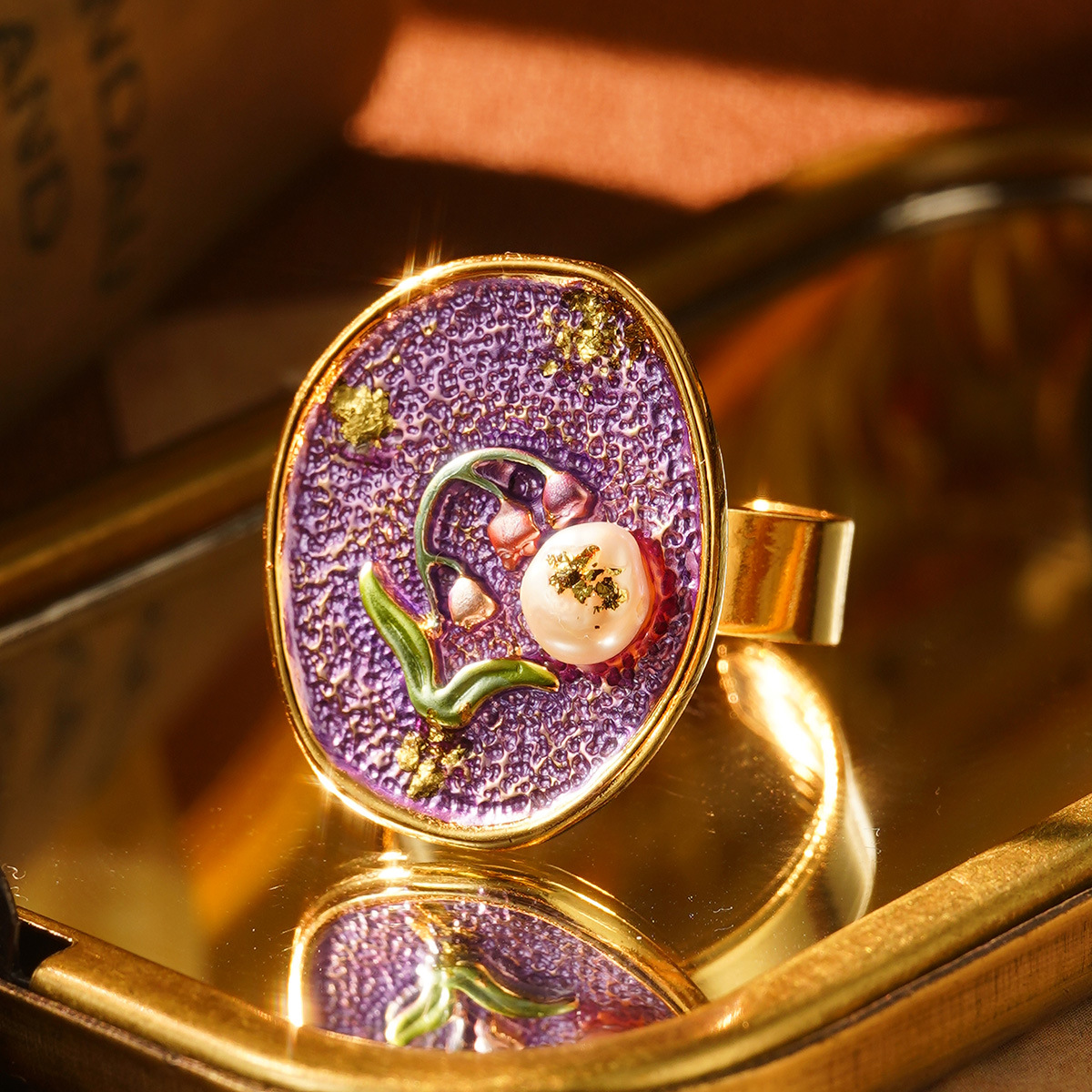 Handcrafted Floral Gold Ring