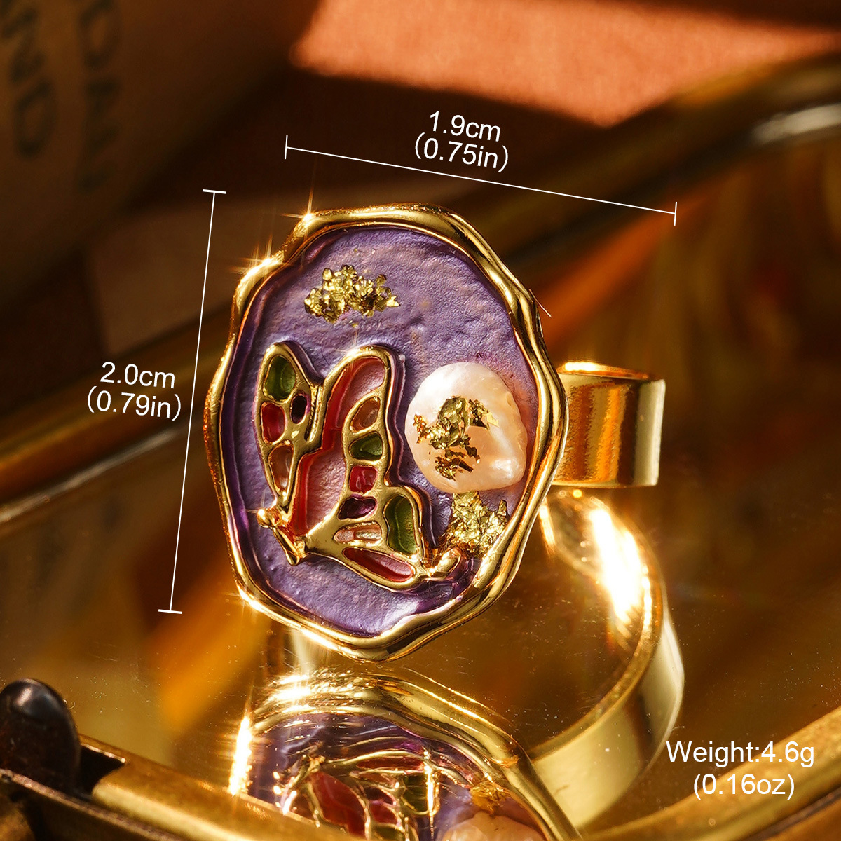 Handcrafted Butterfly Gemstone Ring