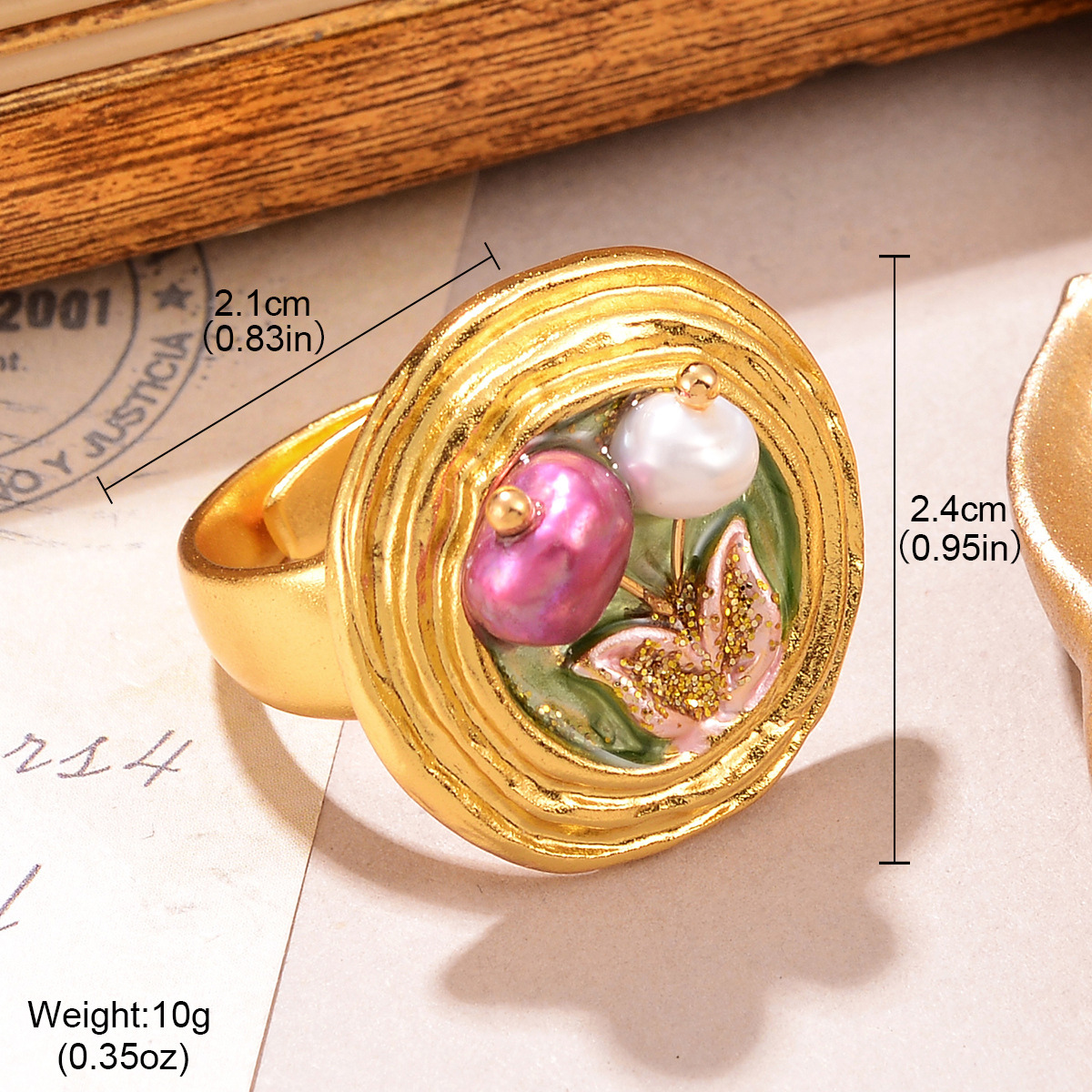 Vintage Floral Gold Ring