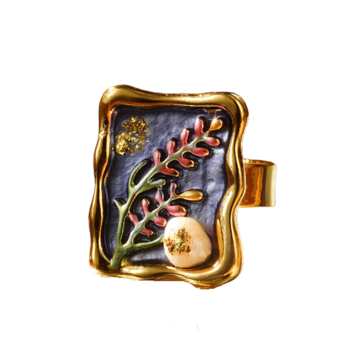 Handcrafted Floral Statement Ring