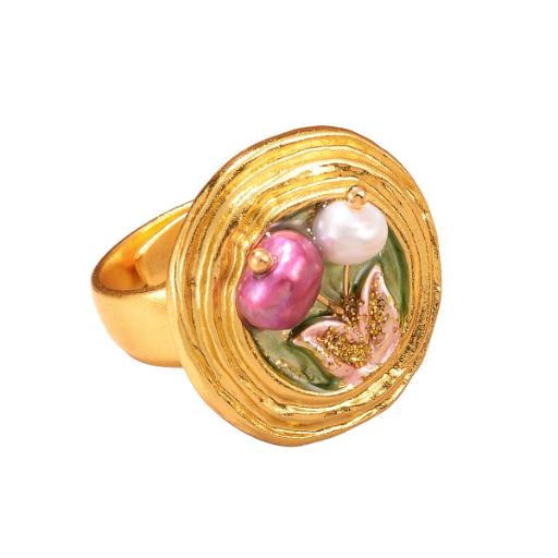 Vintage Floral Gold Ring