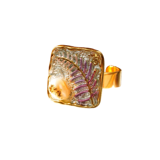 Handcrafted Leaf Design Statement Ring