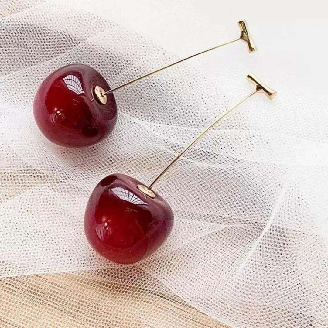 Cherry Shaped Drop Earrings