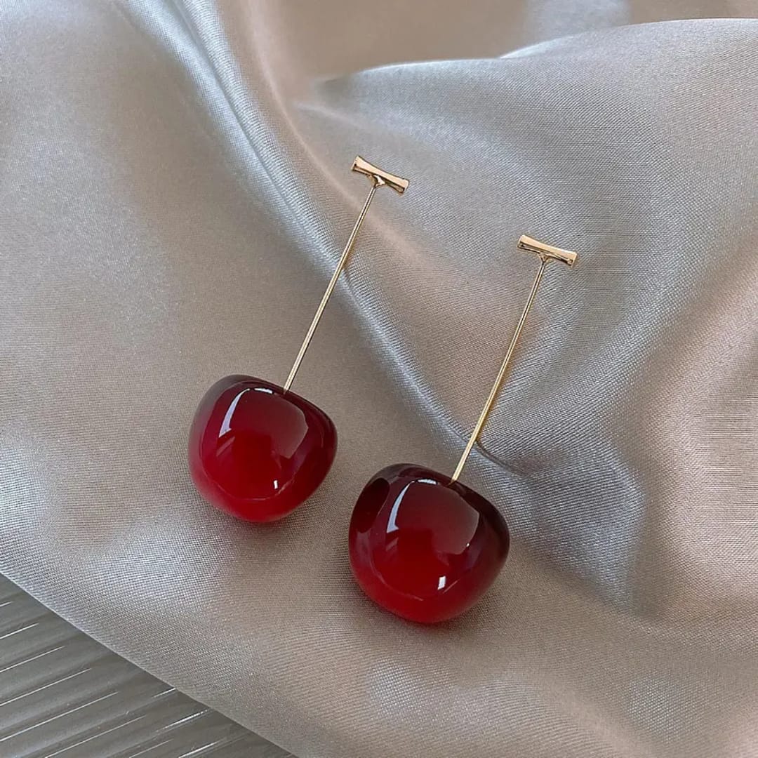 Cherry Shaped Drop Earrings