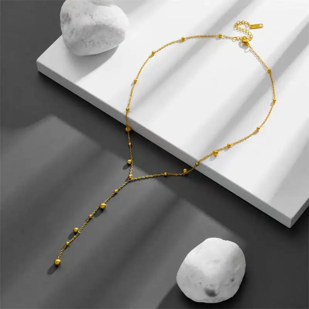 Elegant Golden Ball Necklace