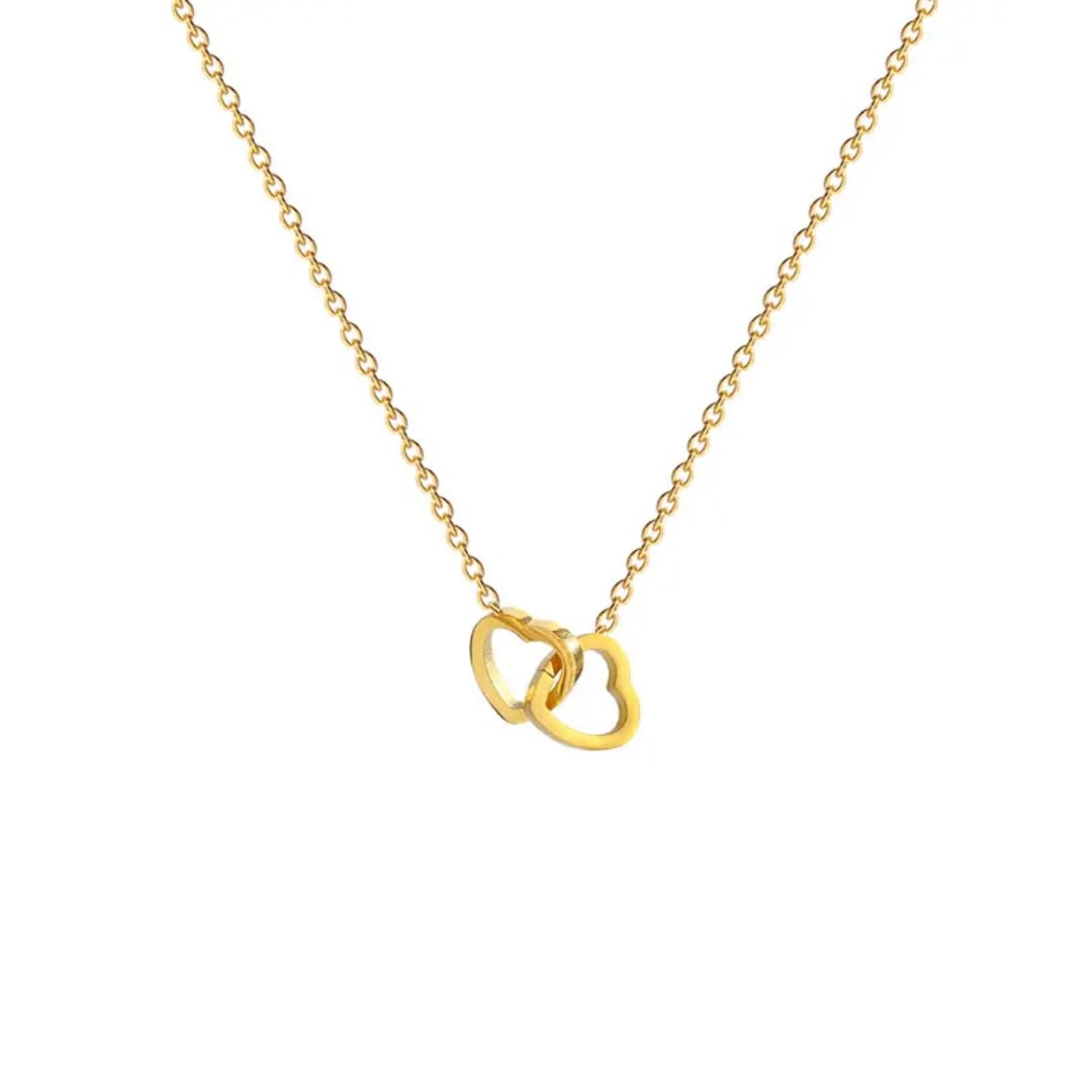 Golden Interlocking Circles Necklace