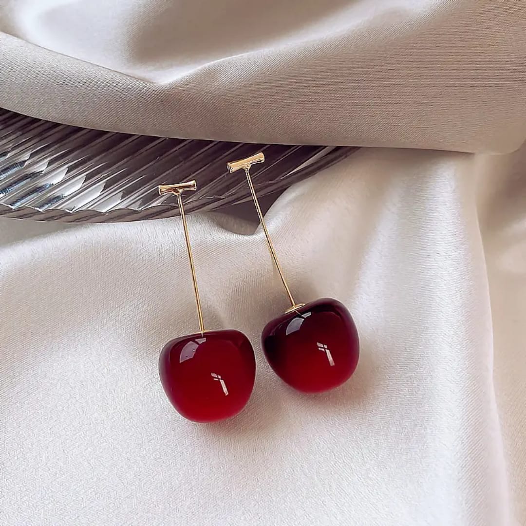 Cherry Shaped Drop Earrings
