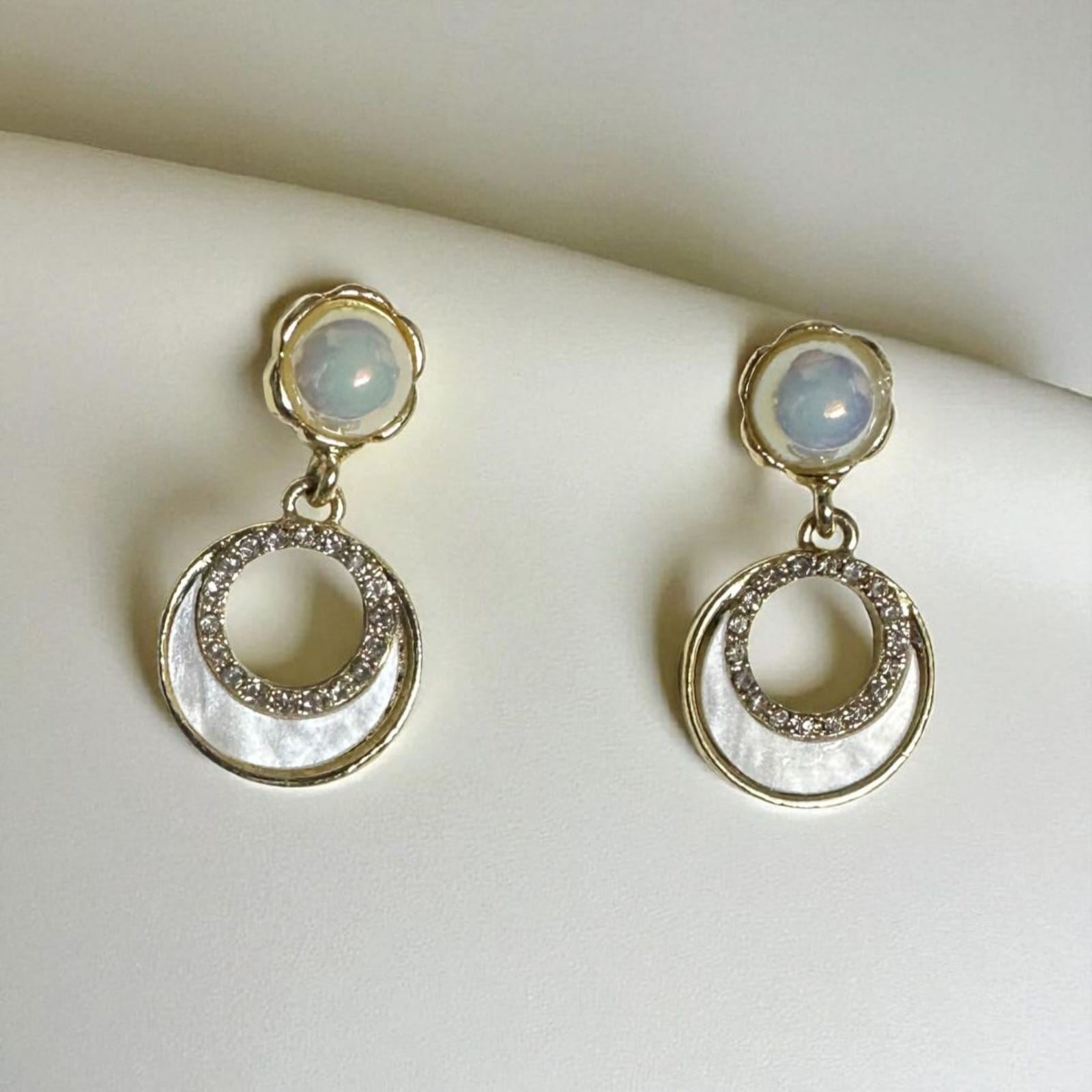 Elegant Moonstone Drop Earrings
