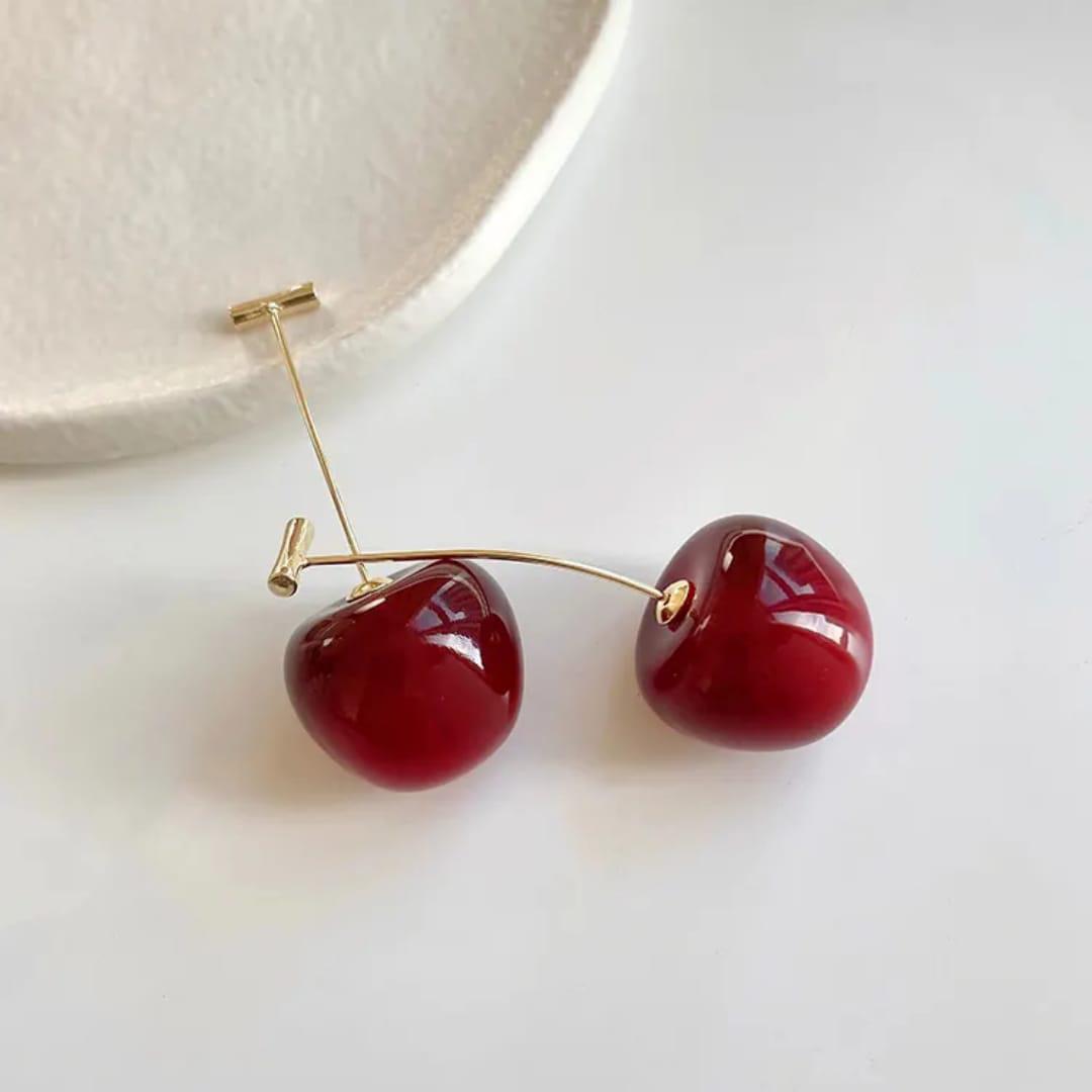 Cherry Shaped Drop Earrings