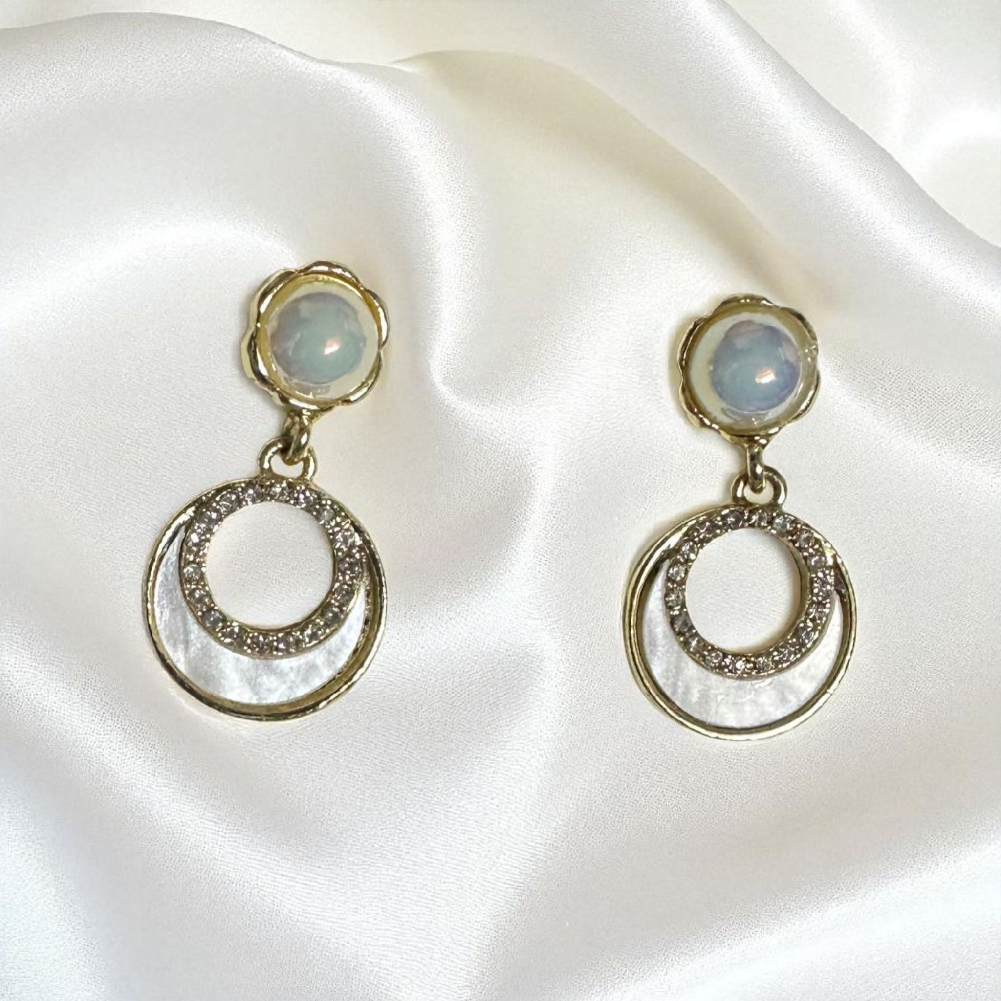 Elegant Moonstone Drop Earrings