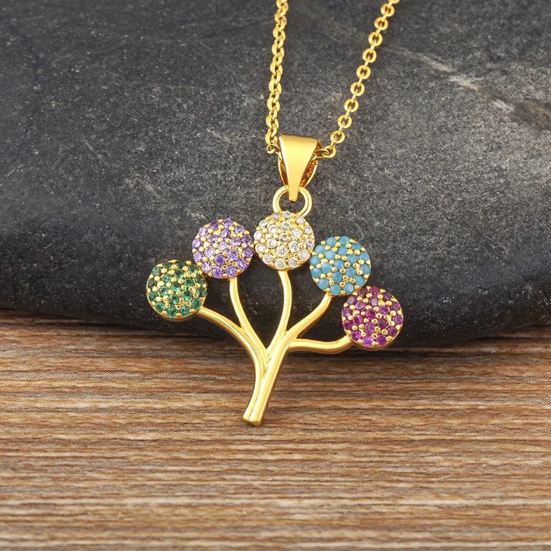Colorful Tree Shaped Jewellery Set