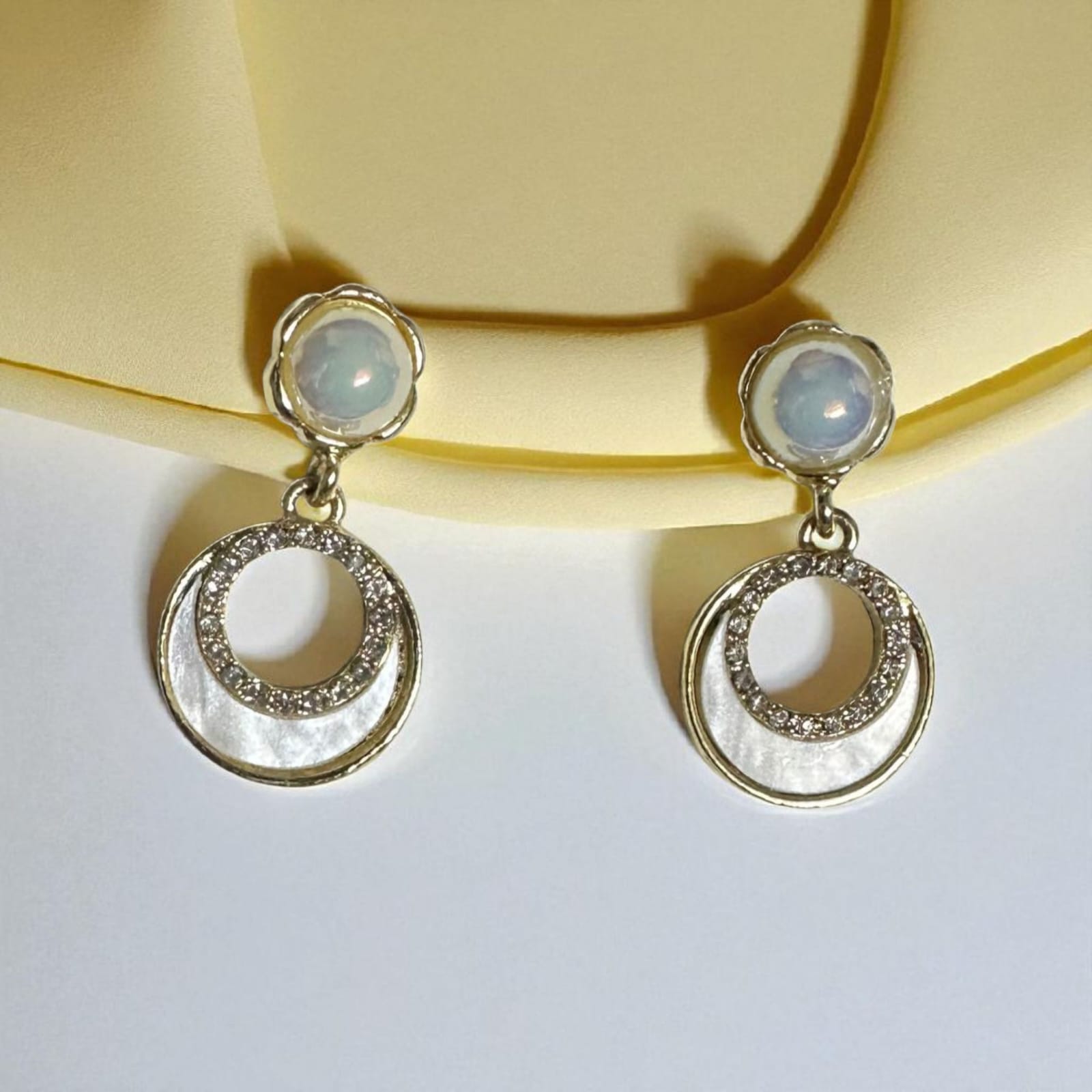 Elegant Moonstone Drop Earrings