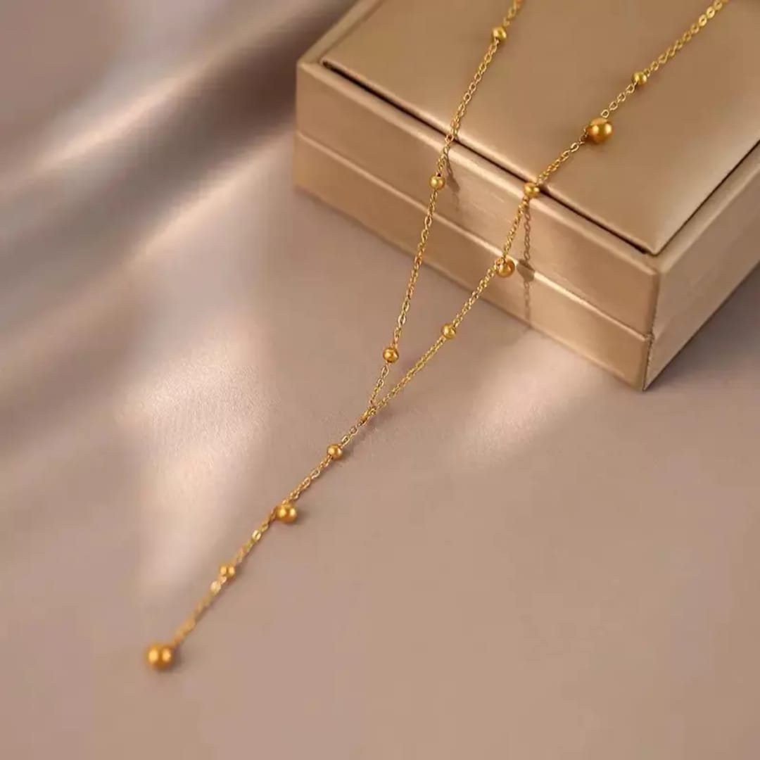 Elegant Golden Ball Necklace