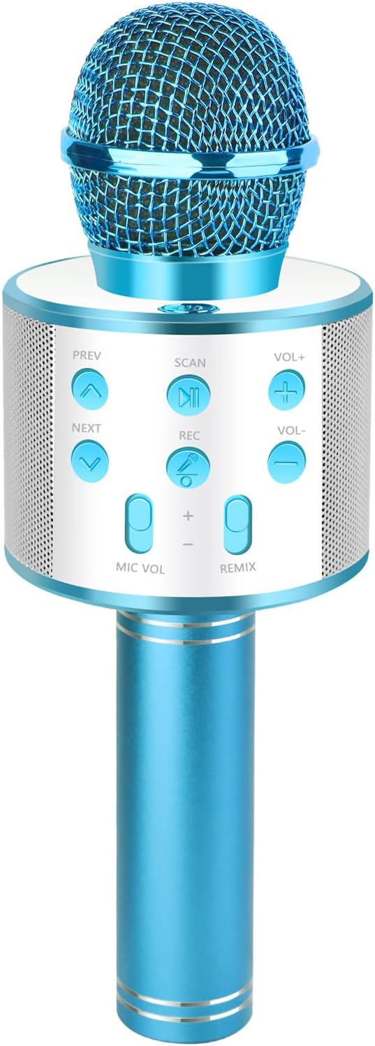 KEWUZY Drahtloses Karaoke Mikrofon für Kinder, Spielzeug Kinder, KTV Karaoke Maschine, Karaoke Mikrofon Bluetooth Ab 3-12 Jahre