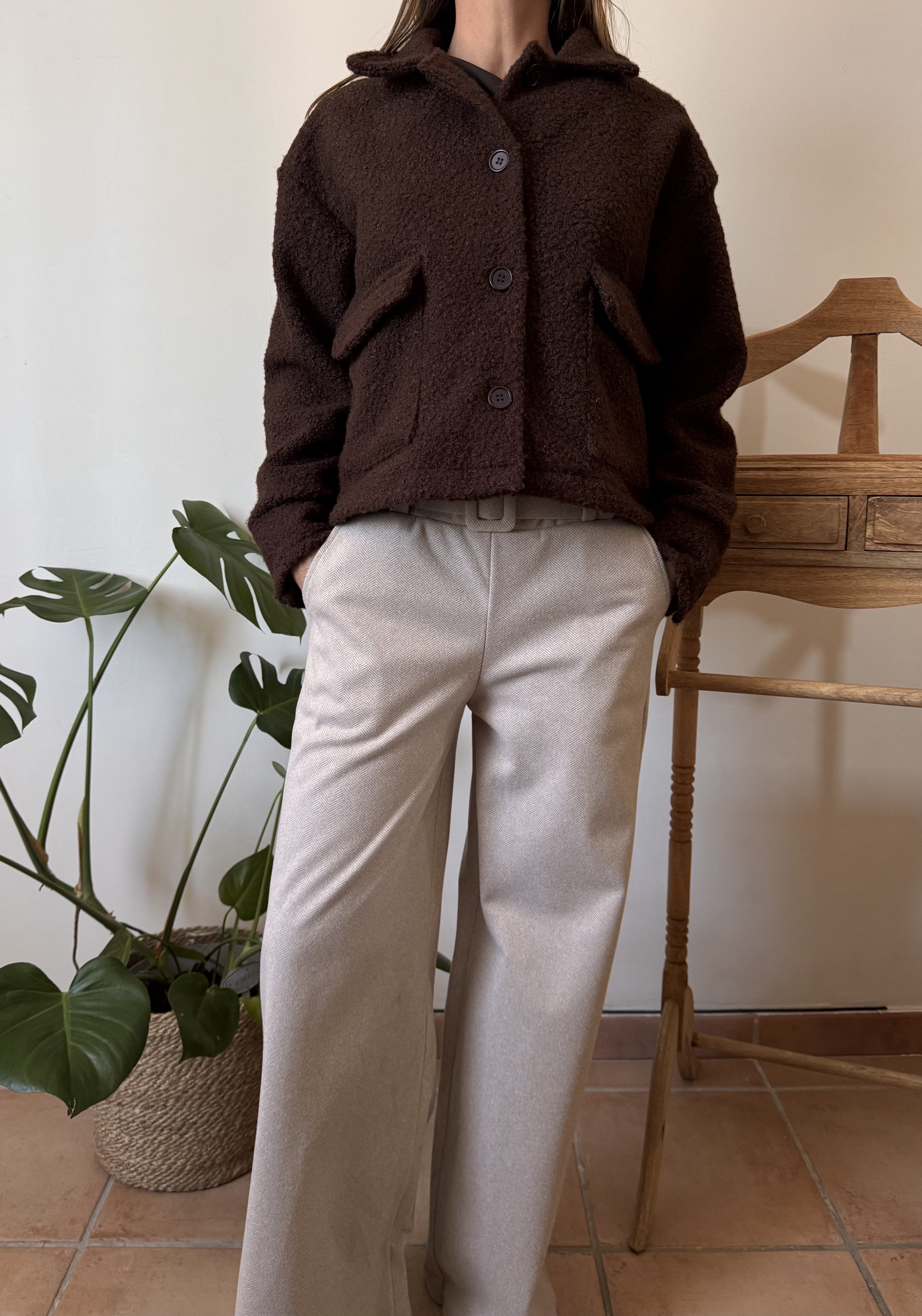 Blouson Teddy marron