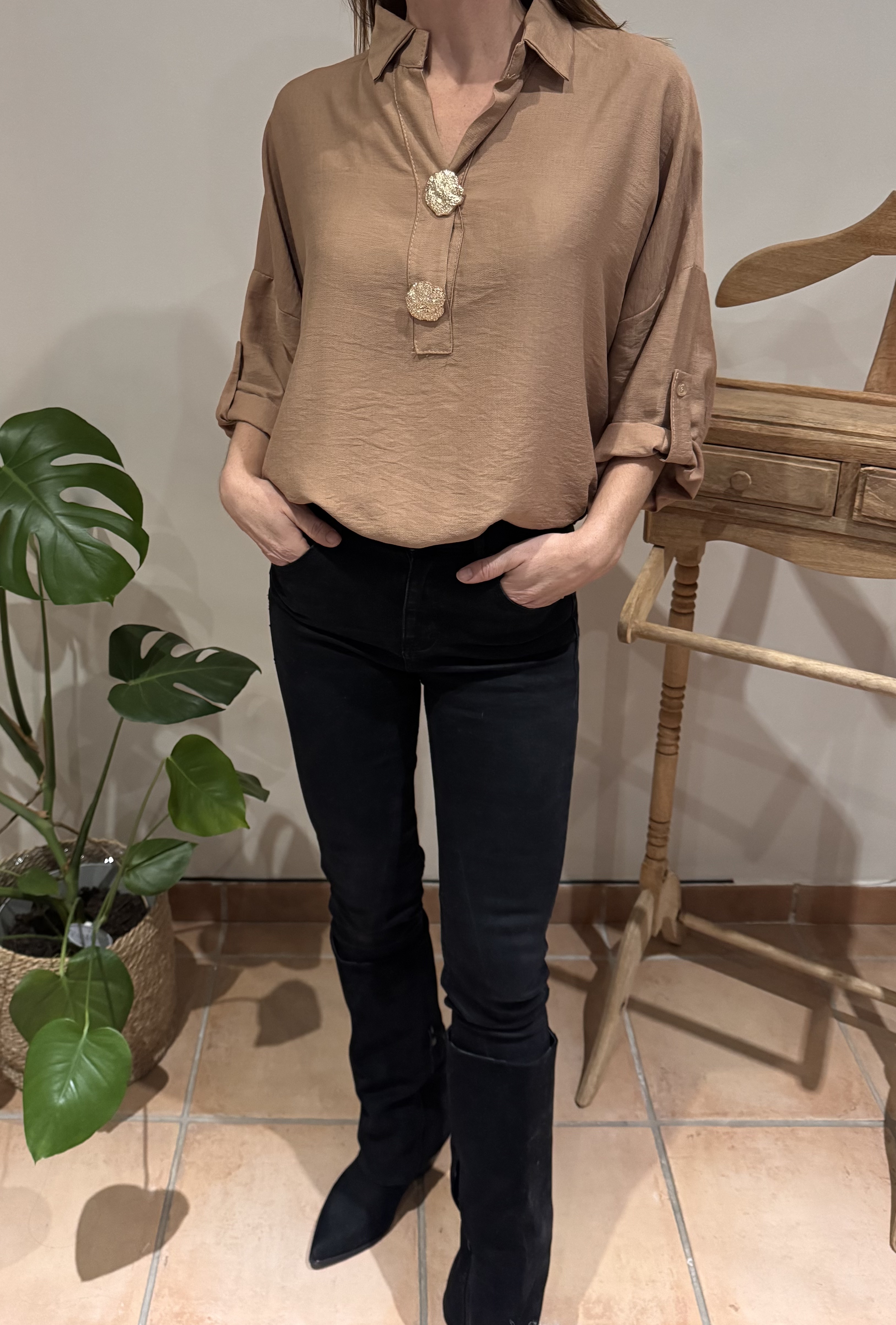 Blouse Malorie camel