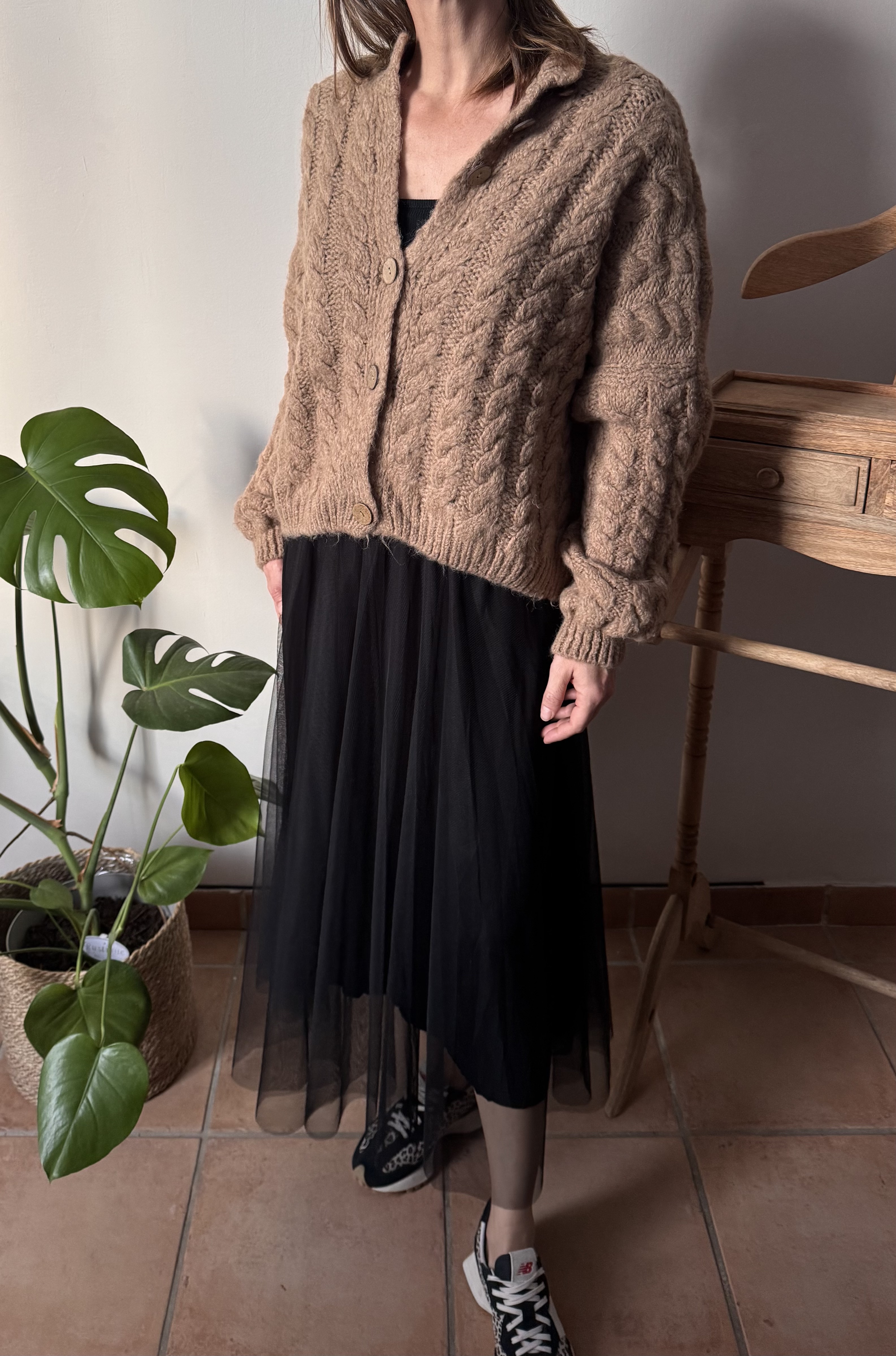 Cardigan Anaïs camel