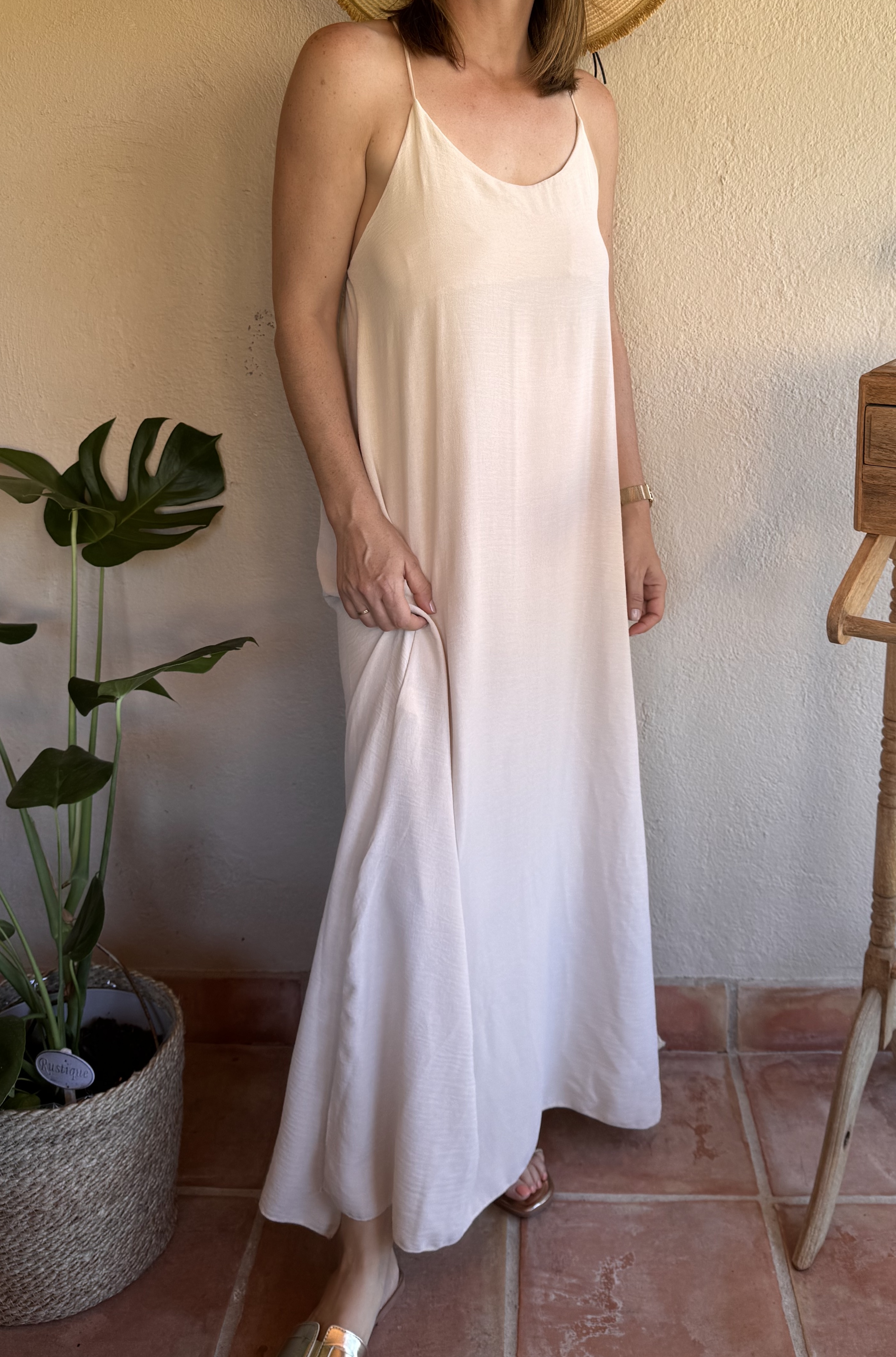Robe longue fines bretelles