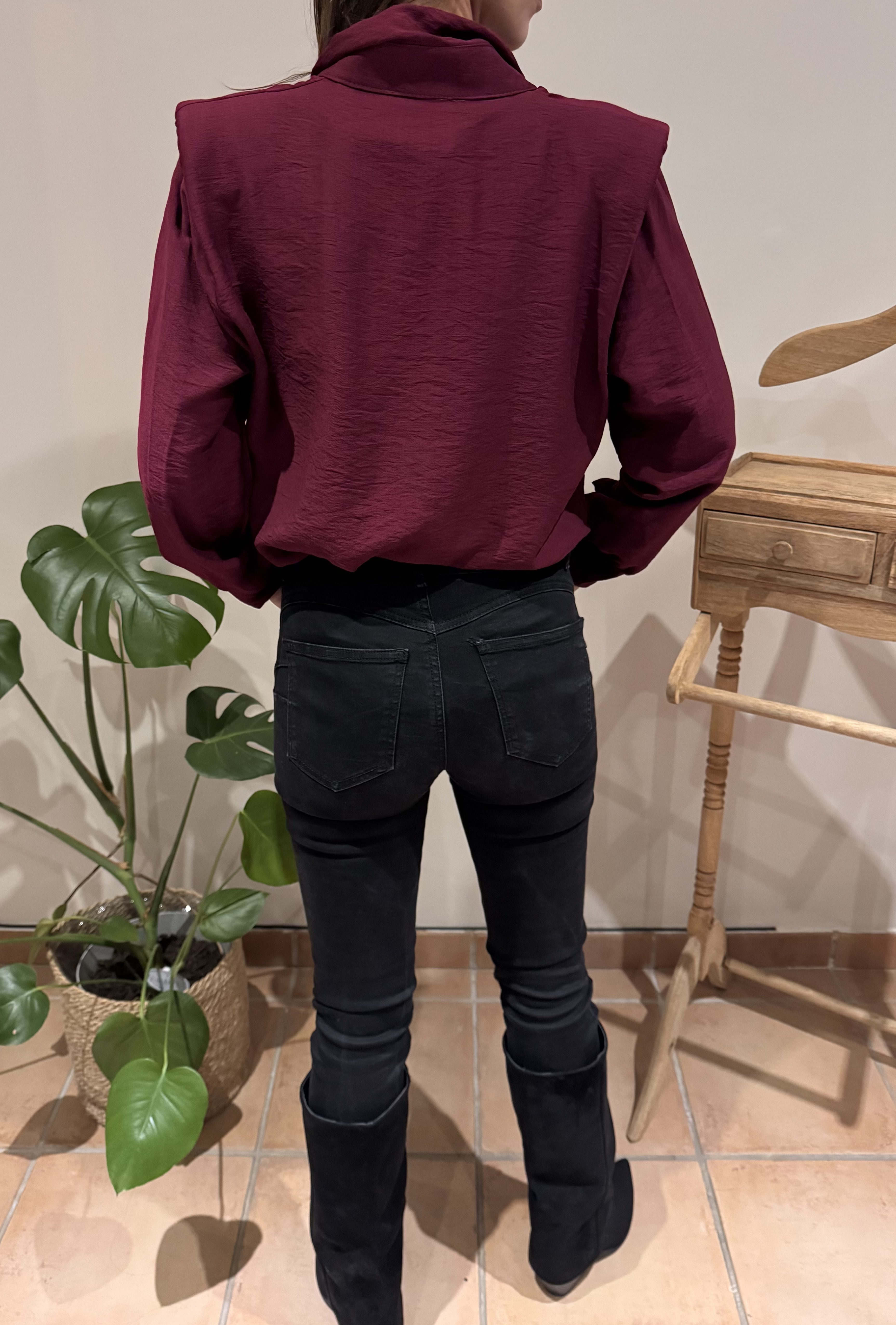 Chemise Félicie bordeaux