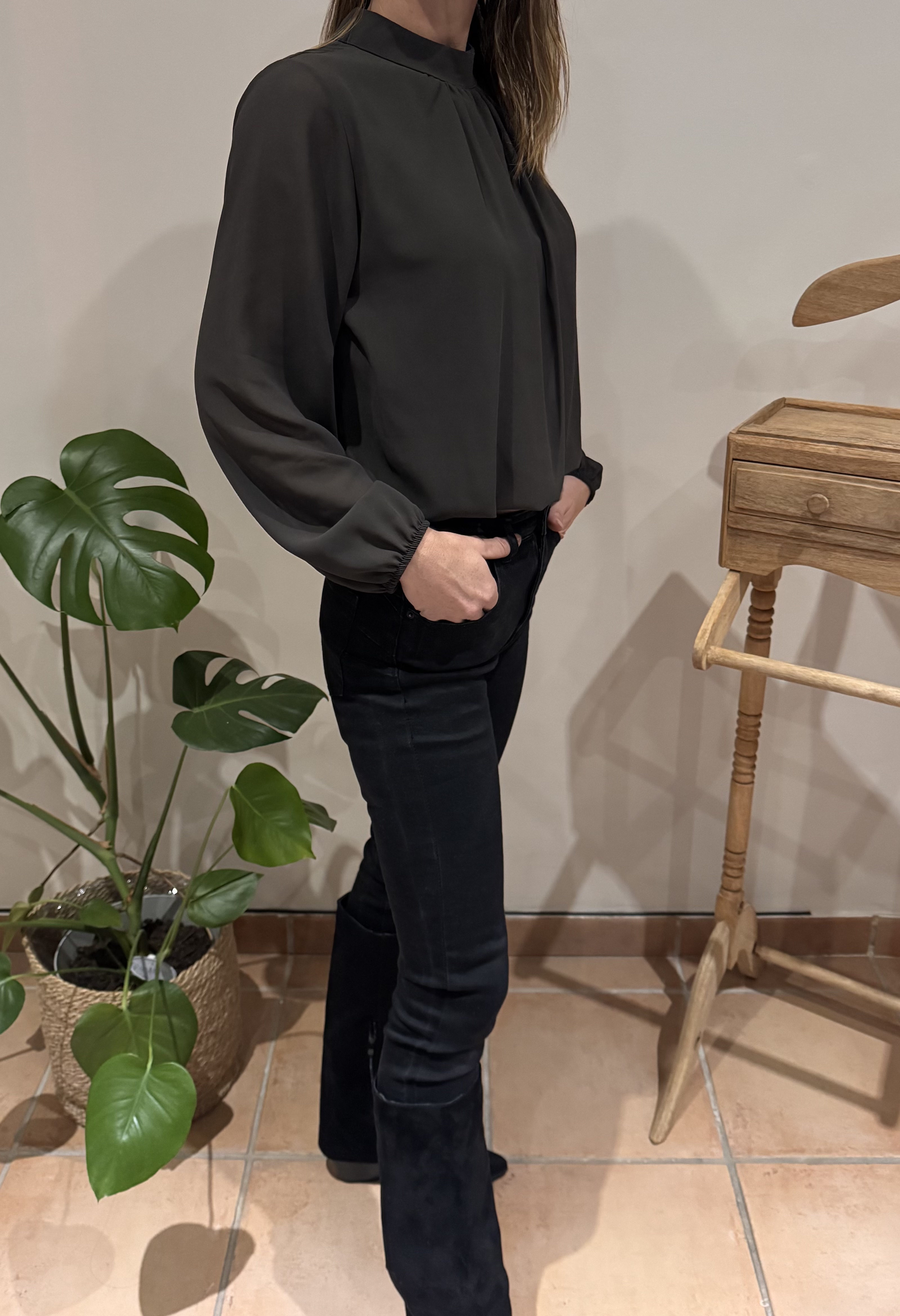 Blouse Célestine marron