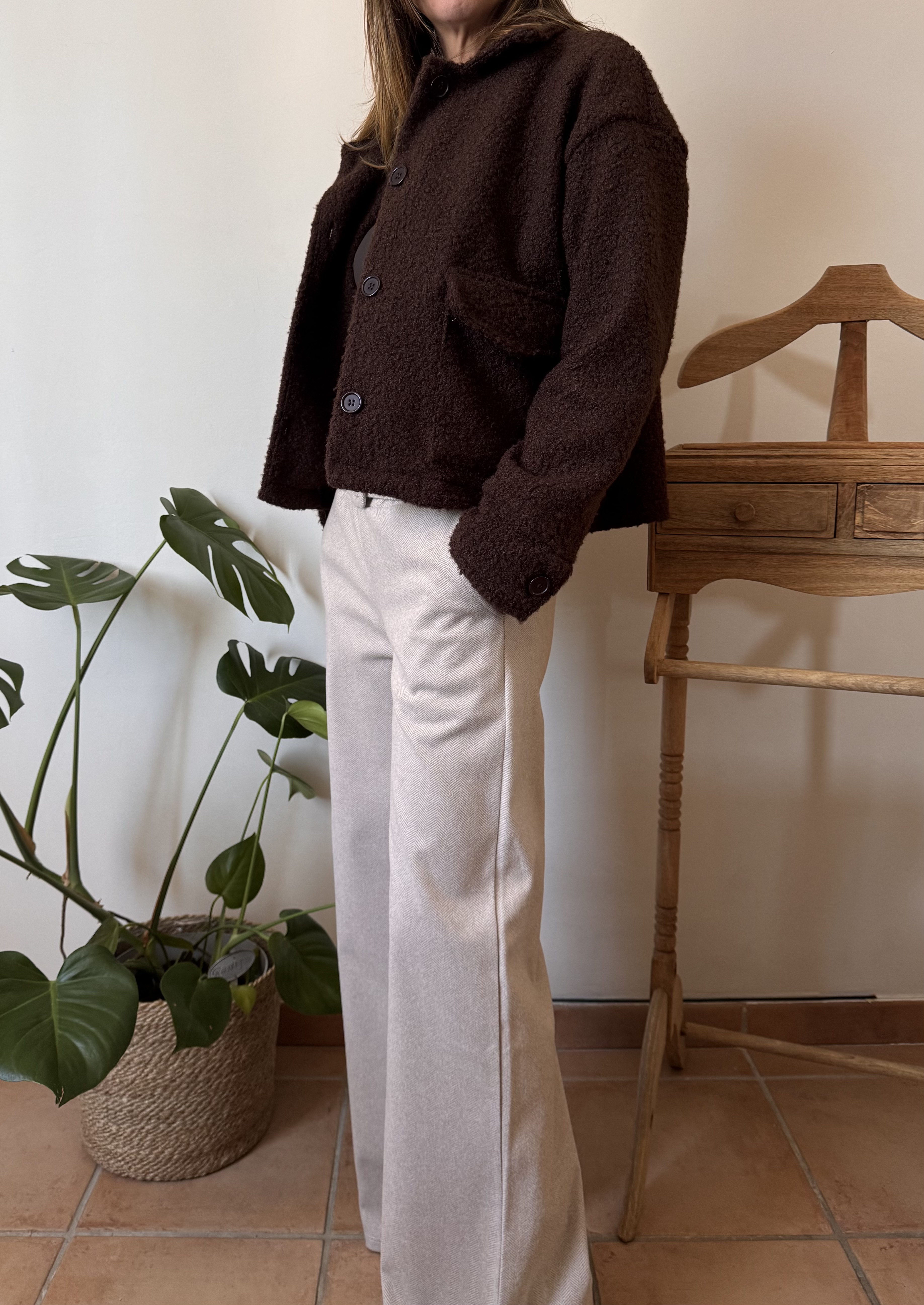 Blouson Teddy marron