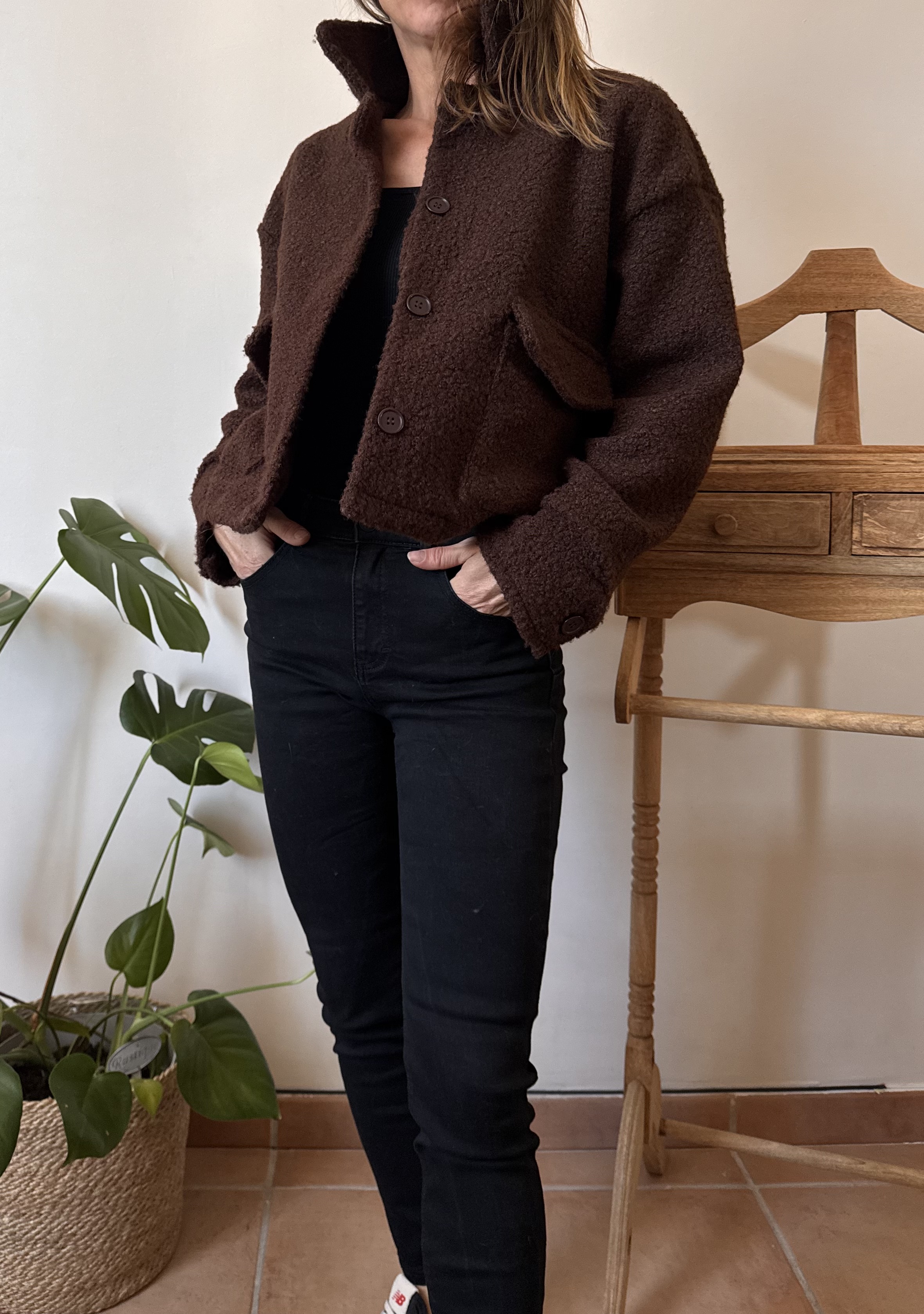 Blouson Teddy marron