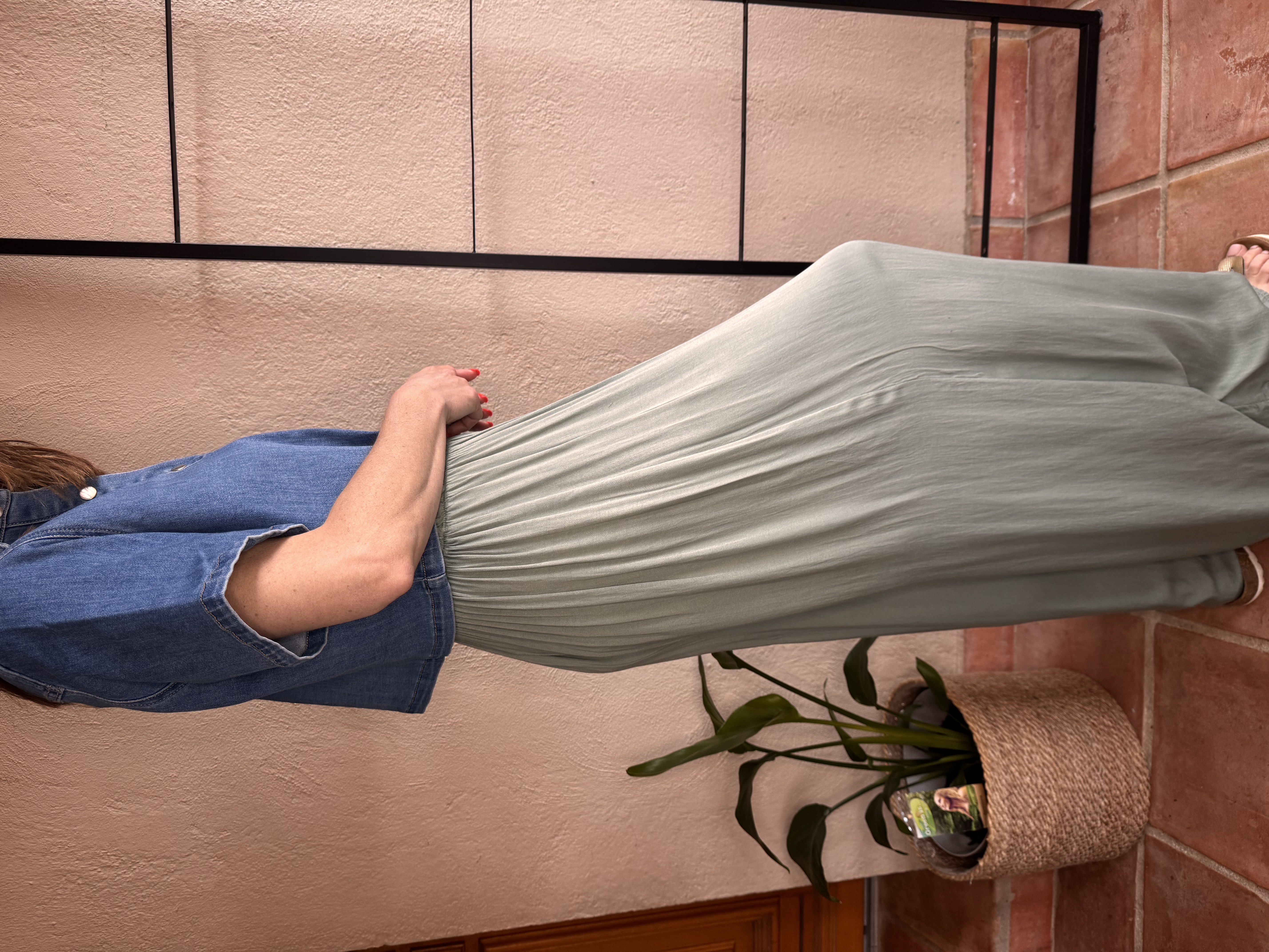 Pantalon fluide kaki