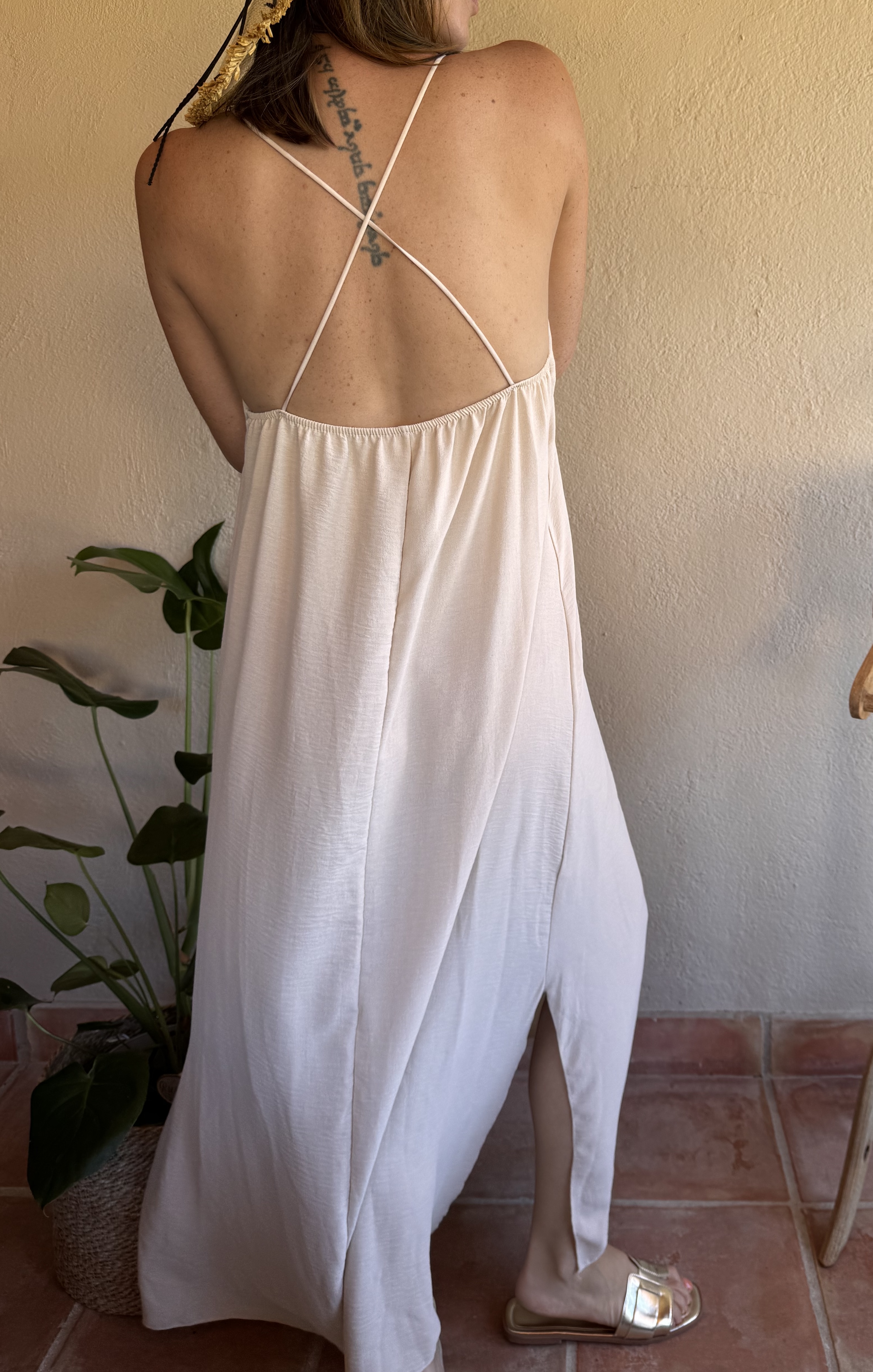 Robe longue fines bretelles