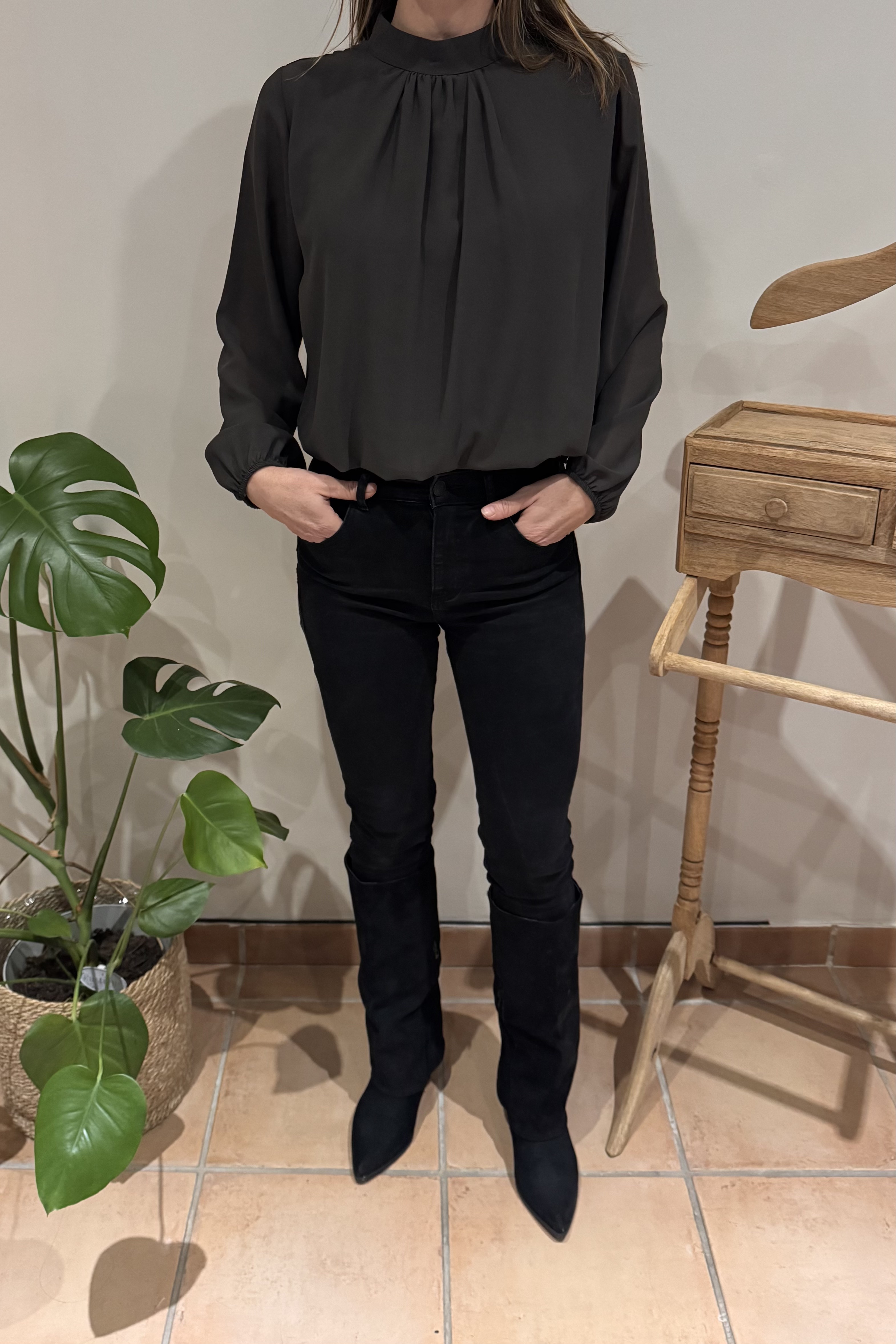 Blouse Célestine marron