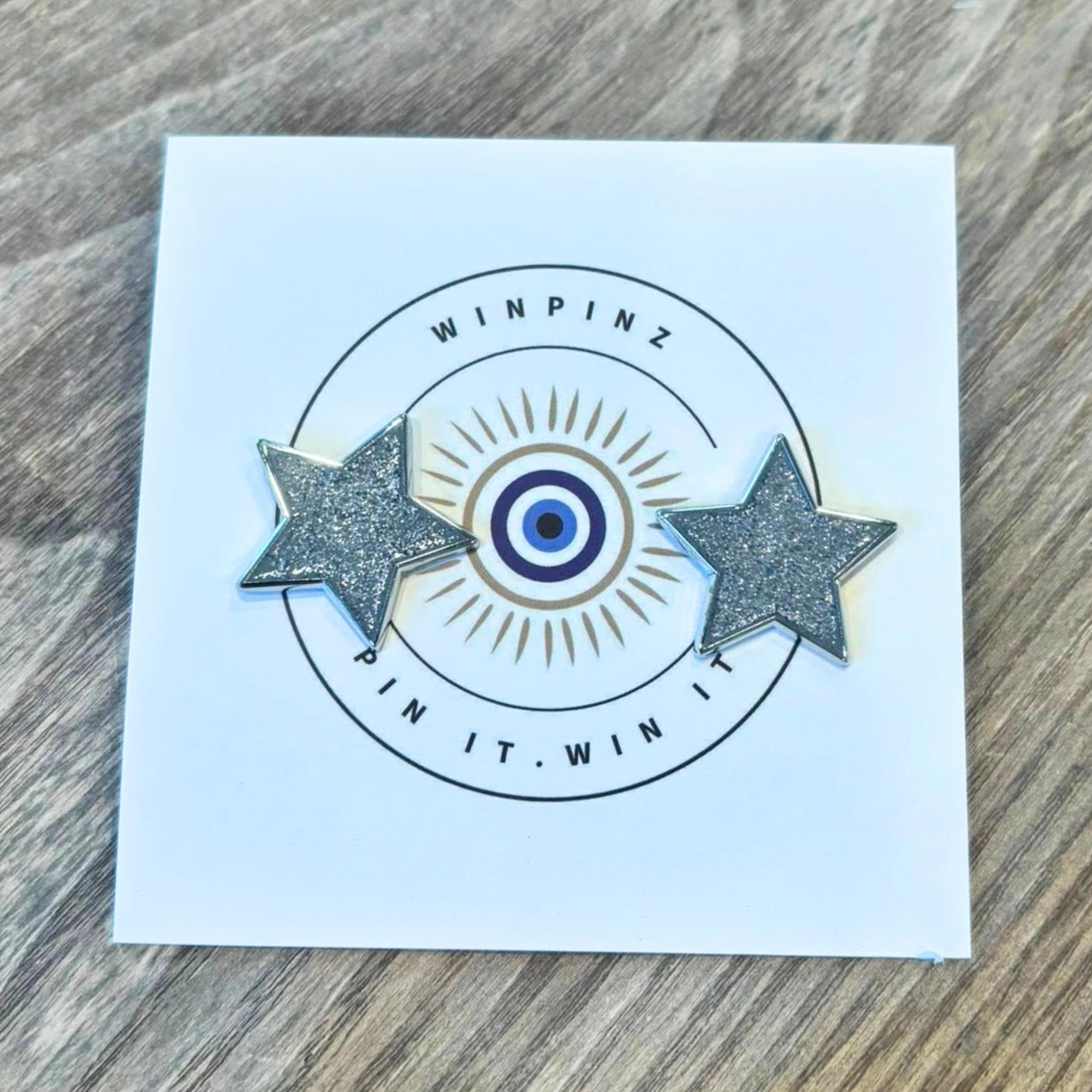 Win Pinz Glitter Star Number Pins