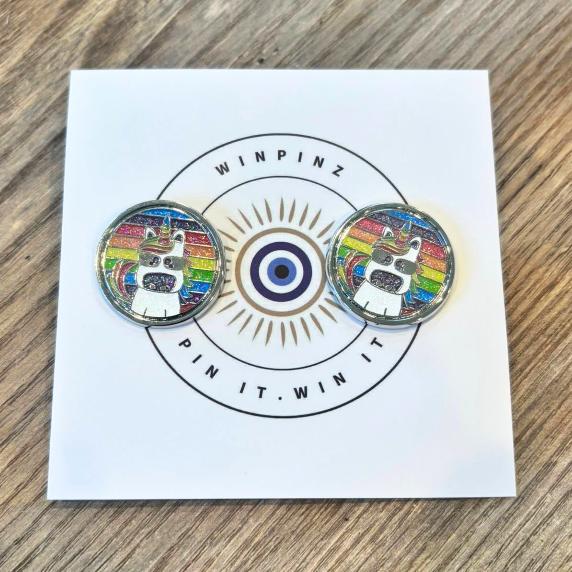 Win Pinz Happy Unicorn Number Pins