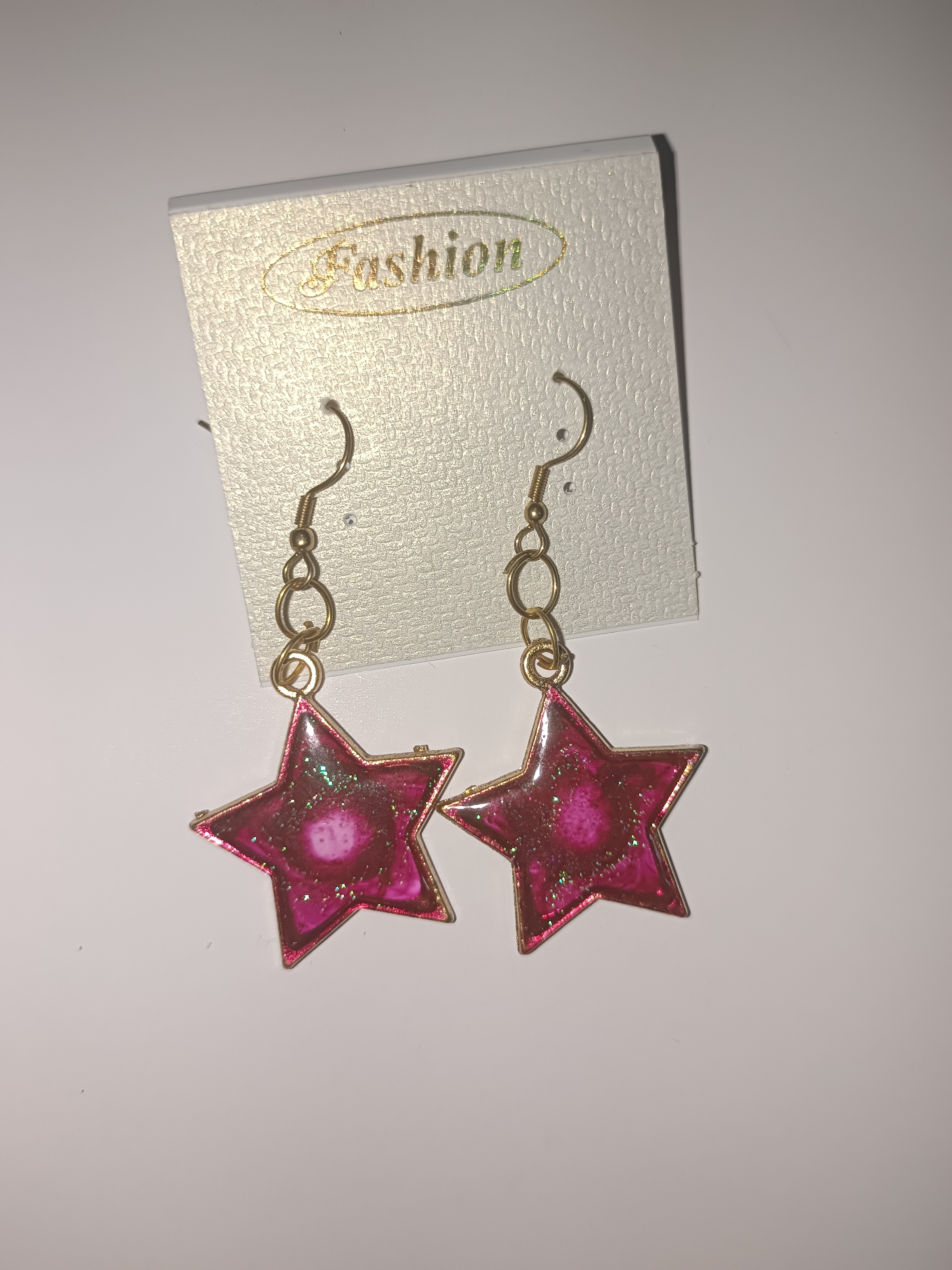 Pink Star Earrings
