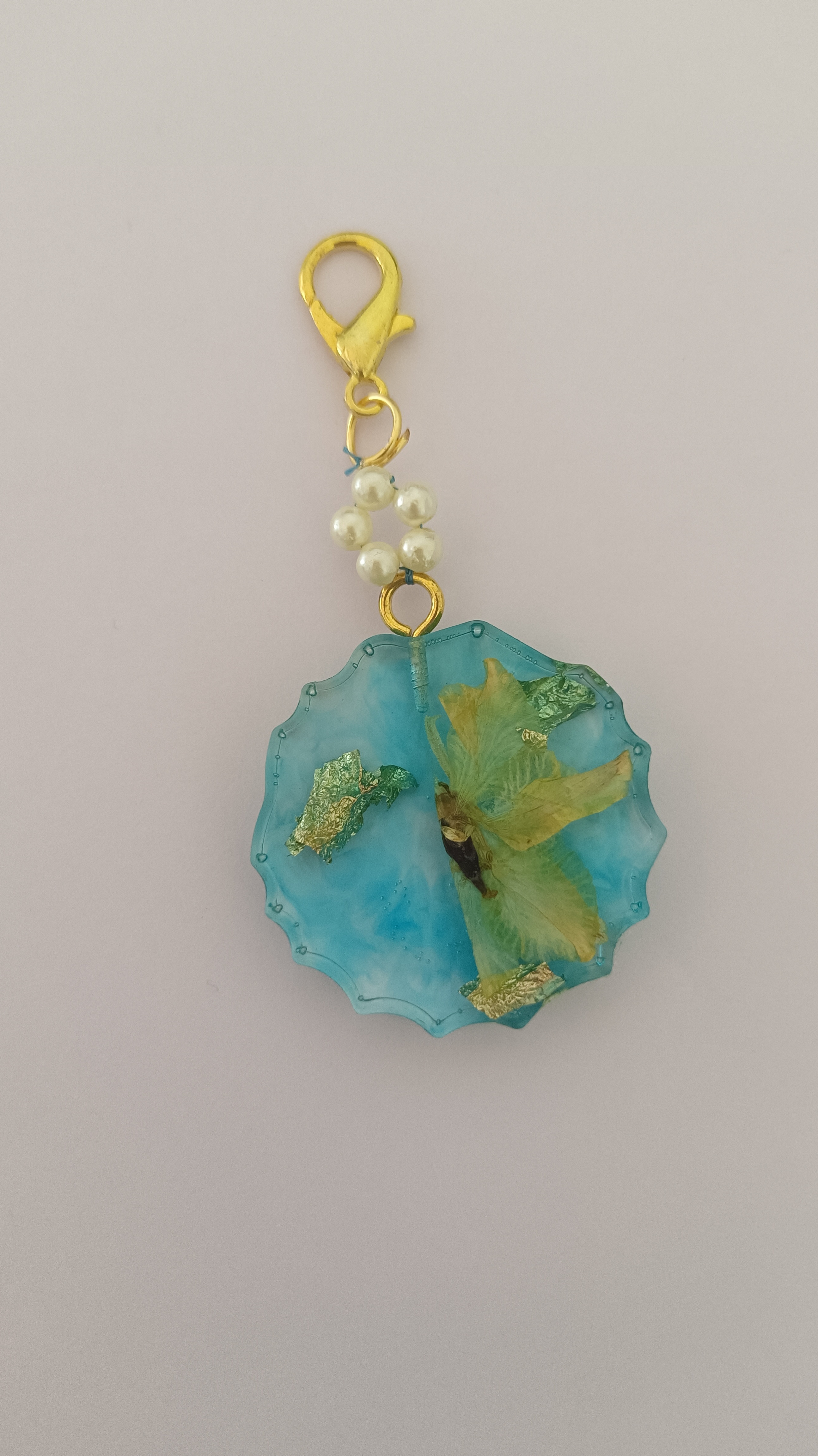 Royal Blue Handmade Resin Keychain