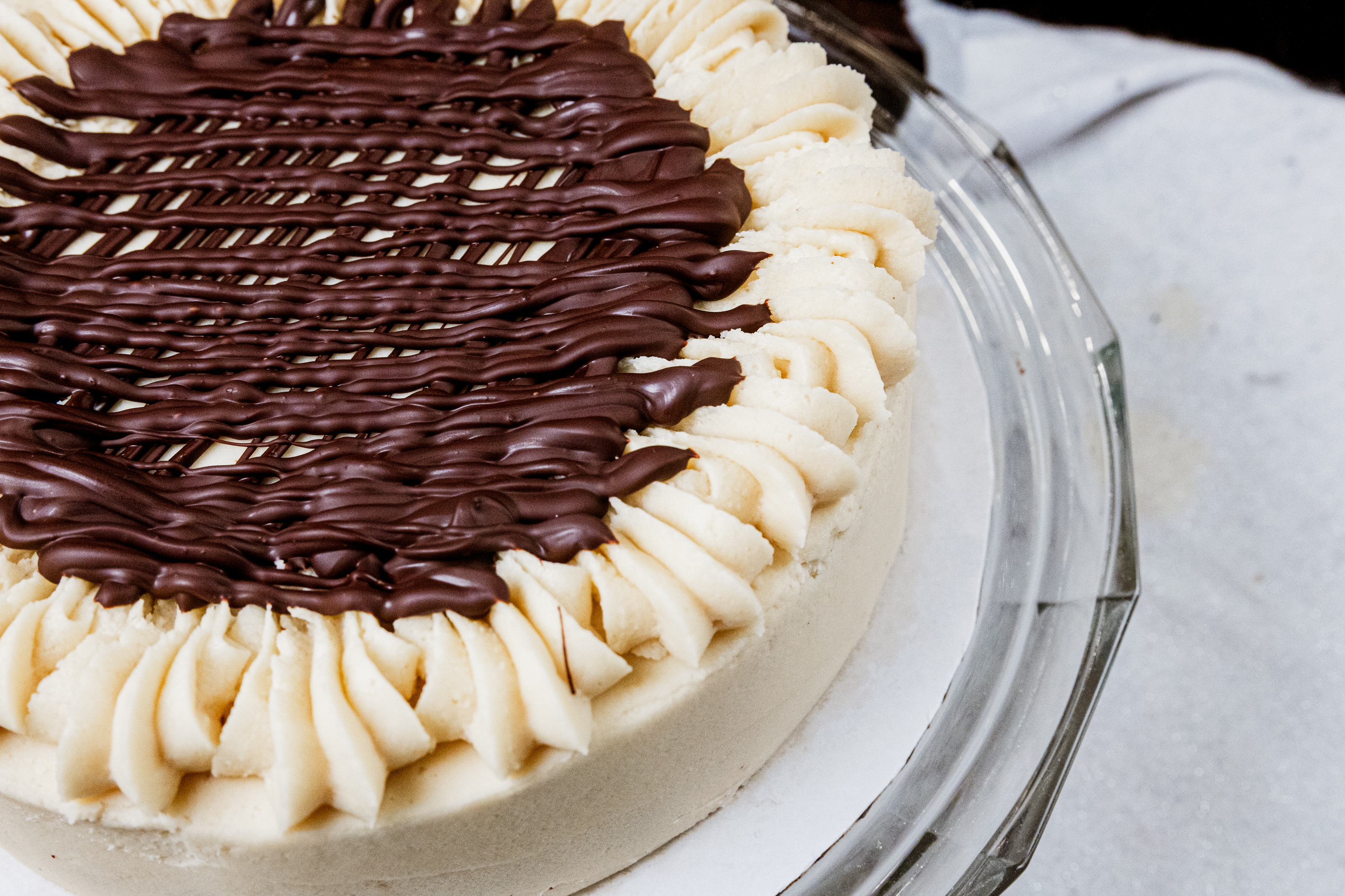 Chocolate Drizzle Cream Cake