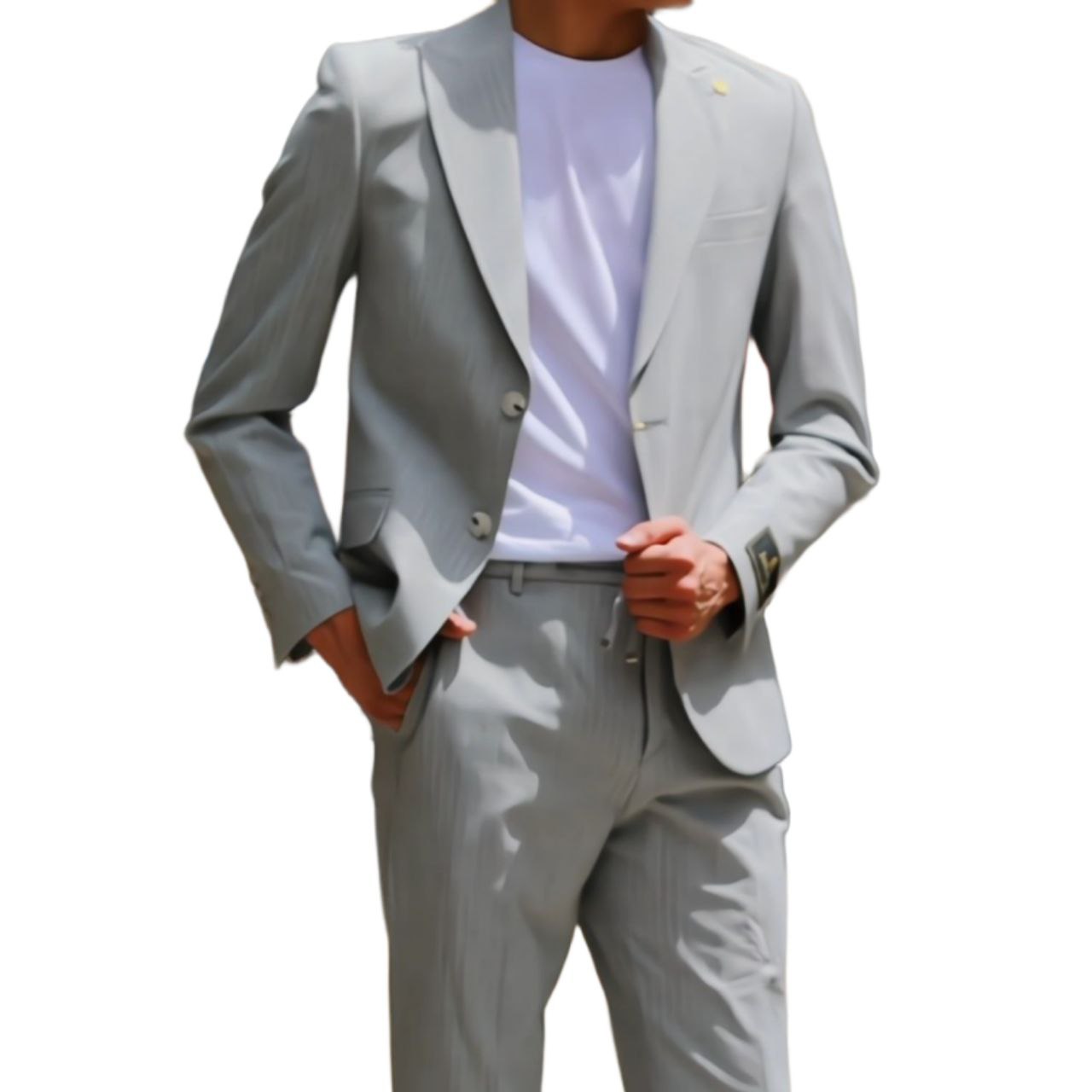 Men’s Light Gray Suit