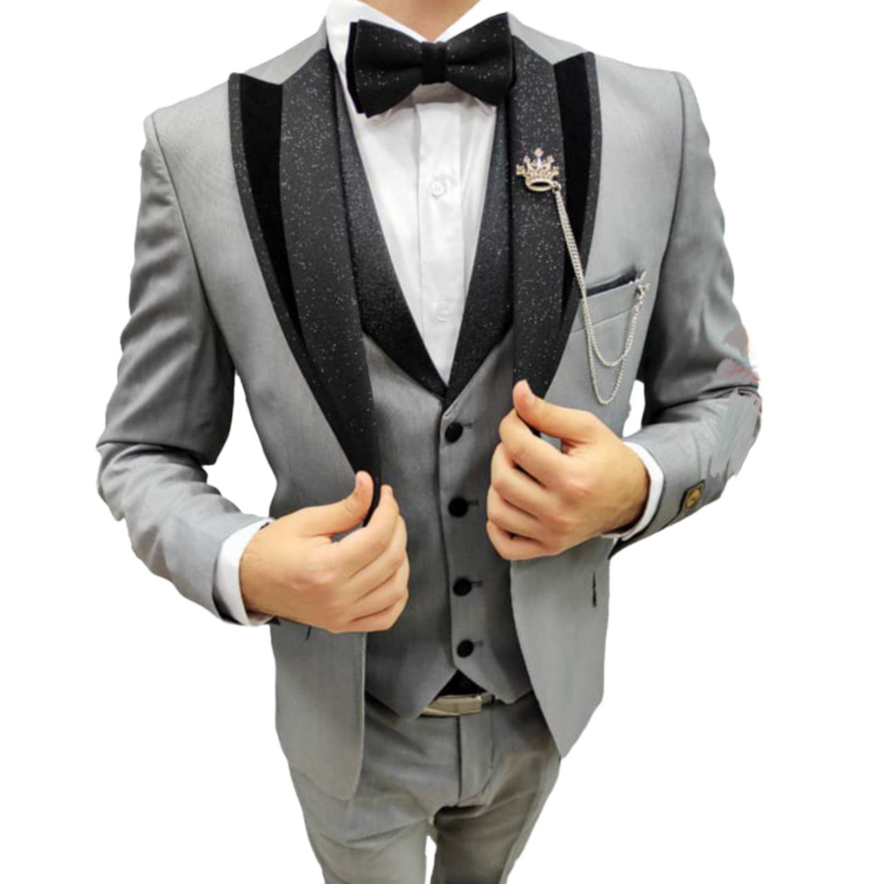 Men's Elegant Grey Tuxedo Suit