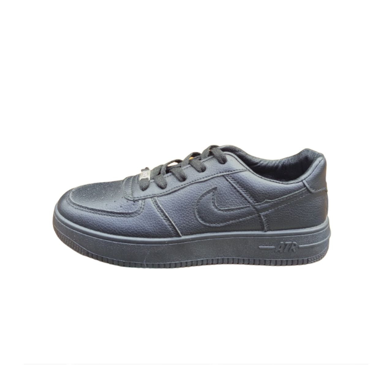 Nike Air Force 1 Black Leather Sneakers