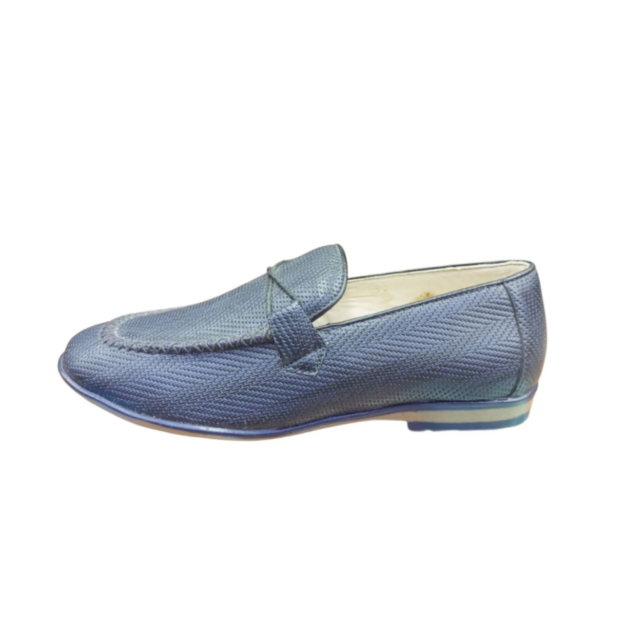 Blue Textured Loafer