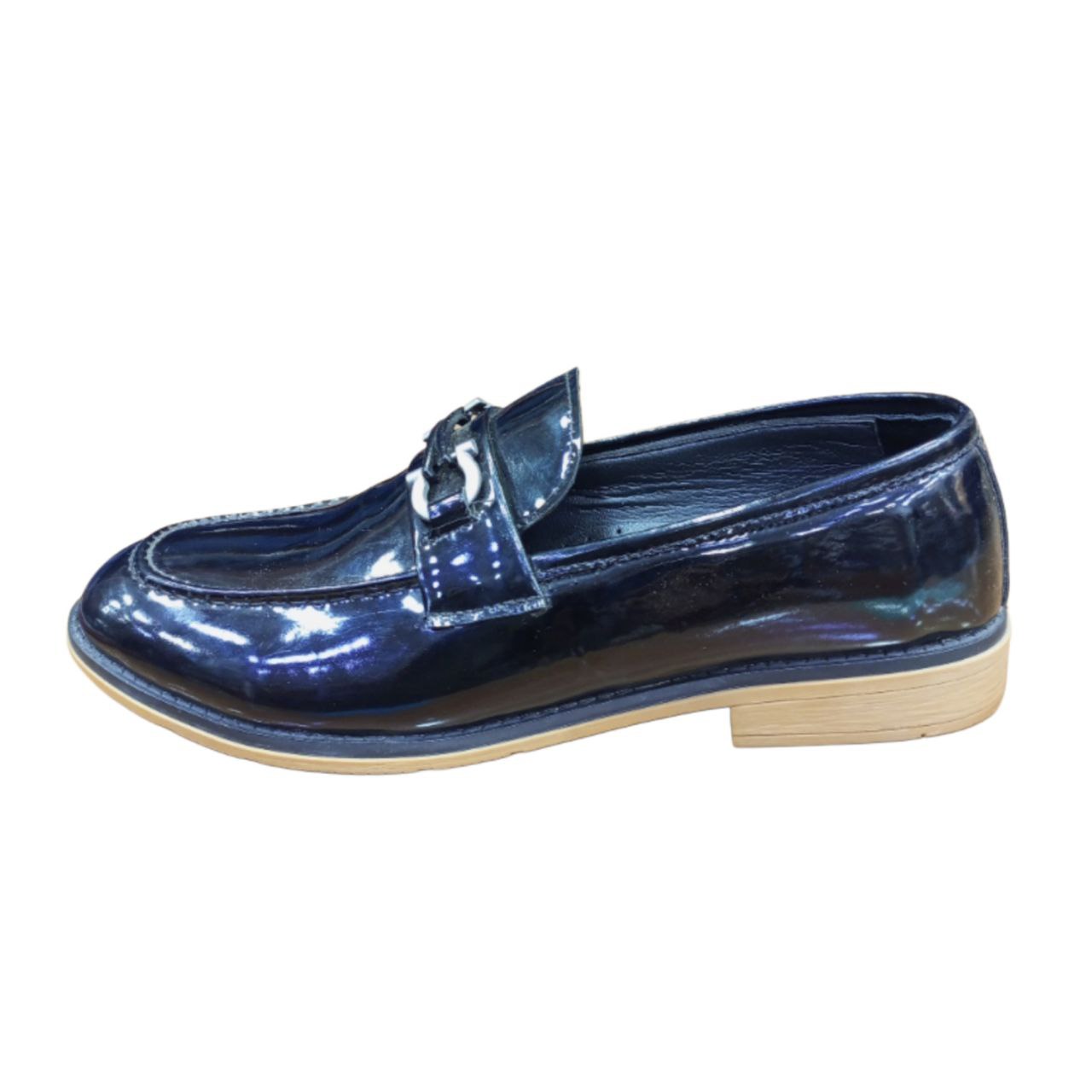 Glossy Navy Blue Loafer