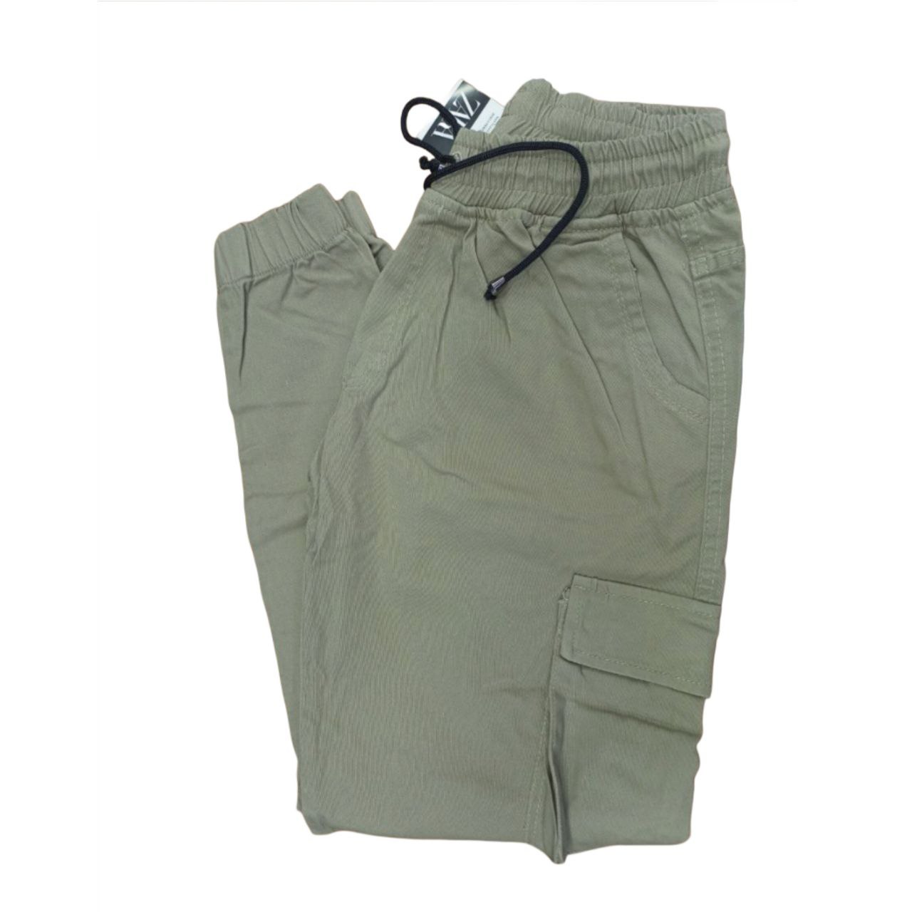 Men's khaki cargo jogger pants
