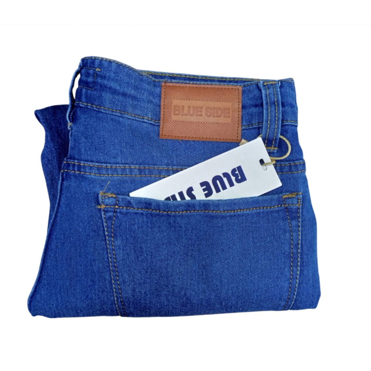 Blue denim jeans