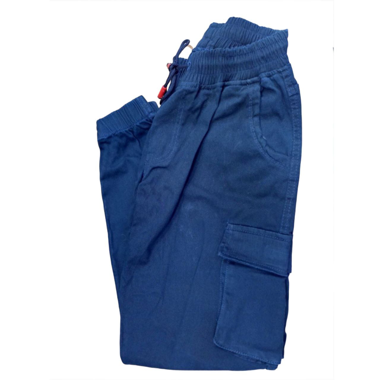 Blue Cargo Jogger Pants