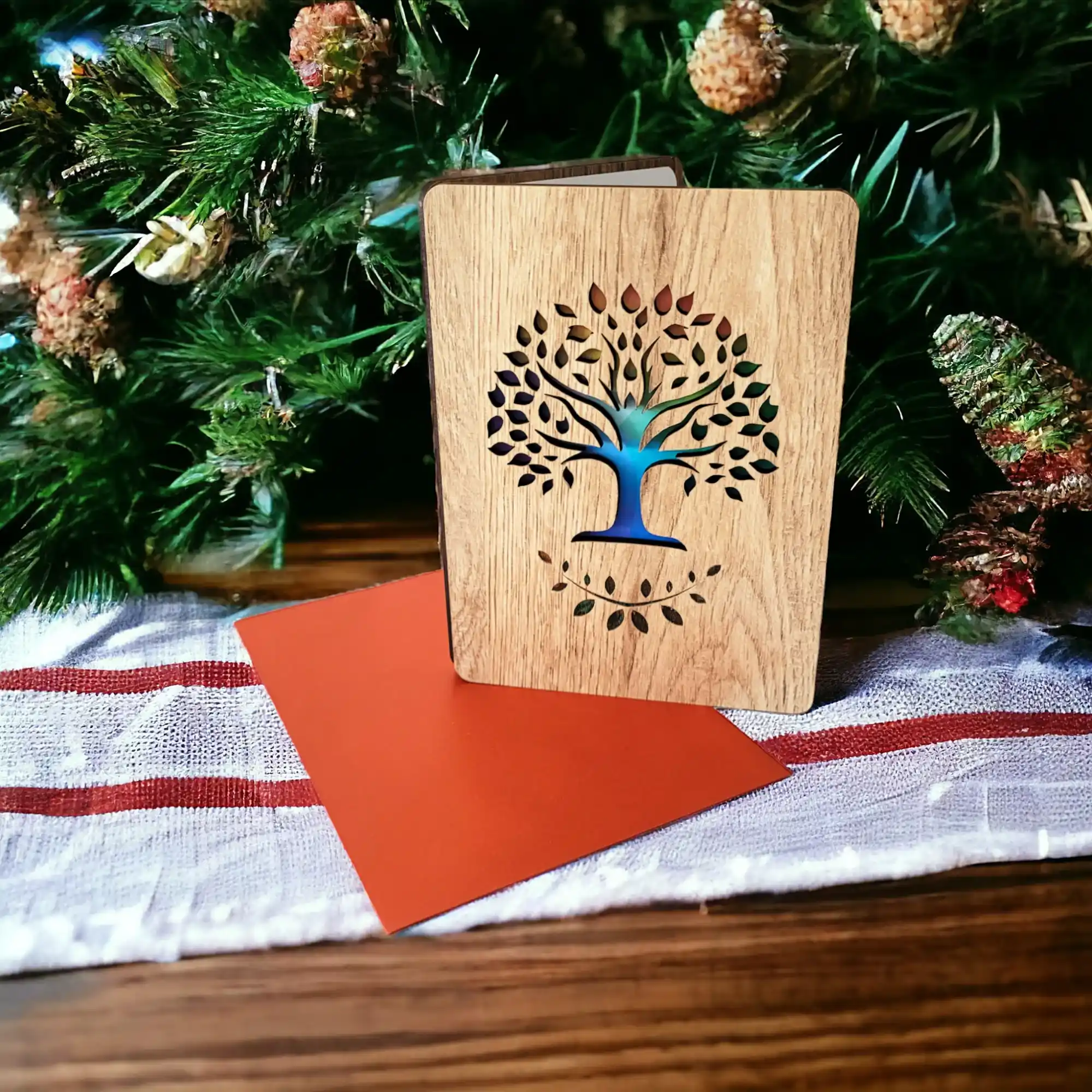 Tarjeta de madera “Árbol de la vida”