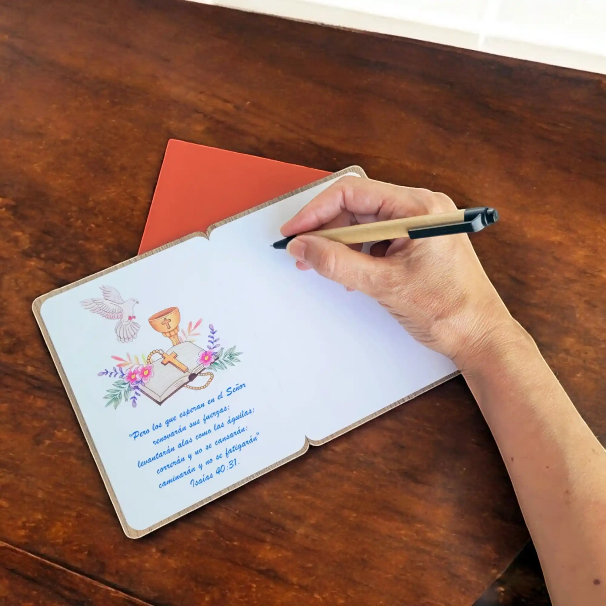 Tarjeta de madera “Fe y esperanza”