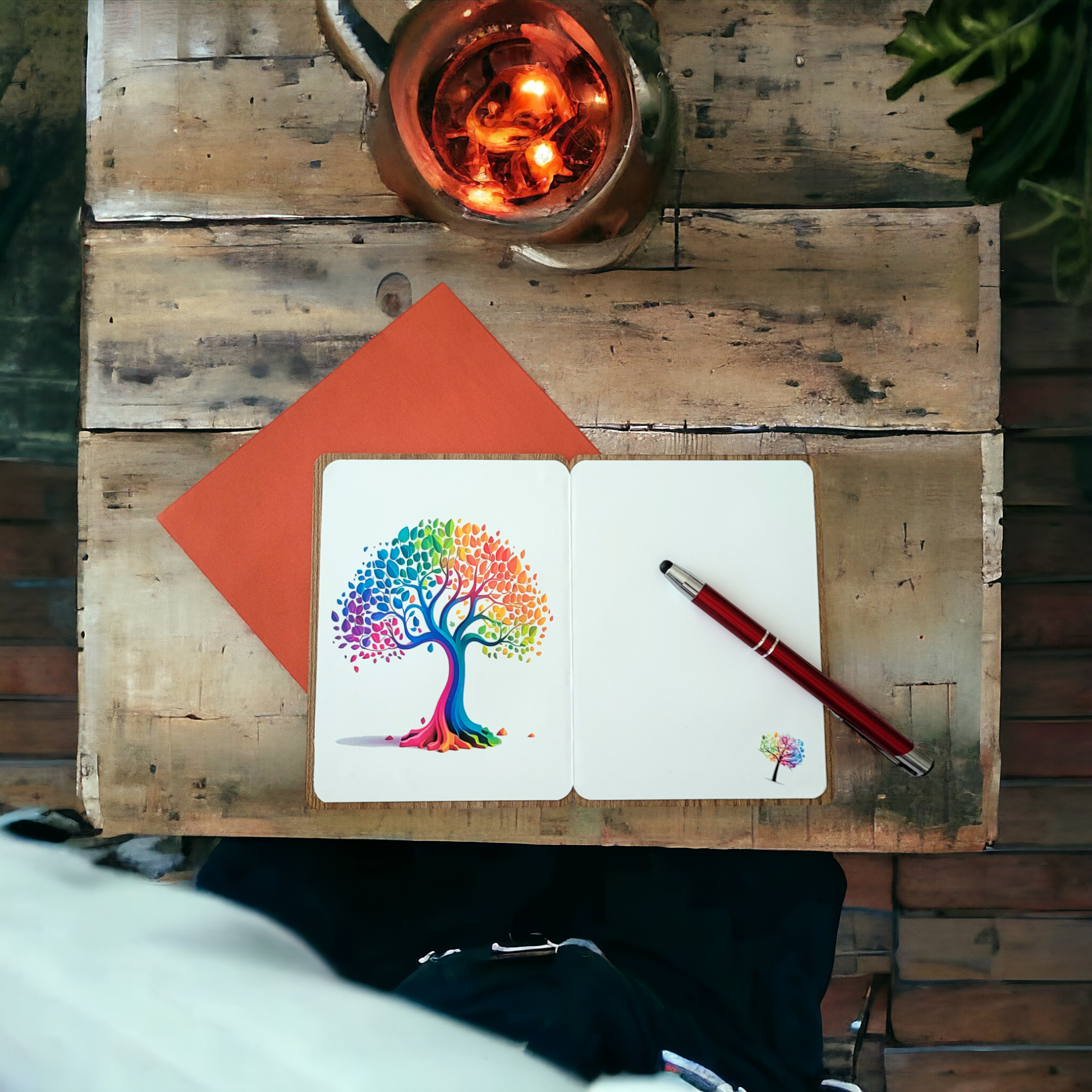 Tarjeta felicitación árbol de la vida