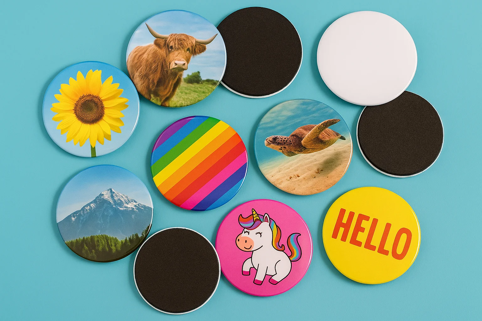 Chapas con imán personalizables