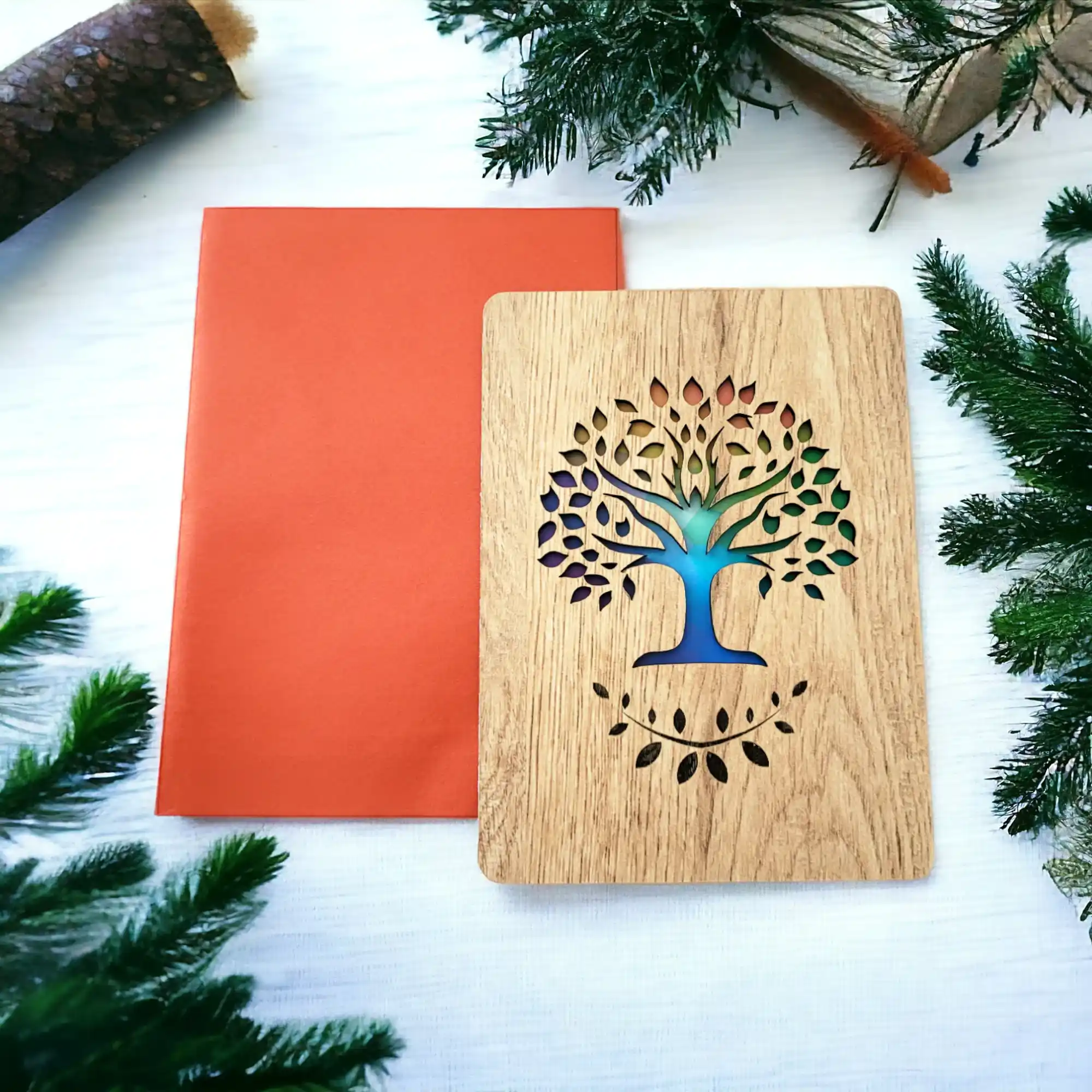 Tarjeta de madera “Árbol de la vida”